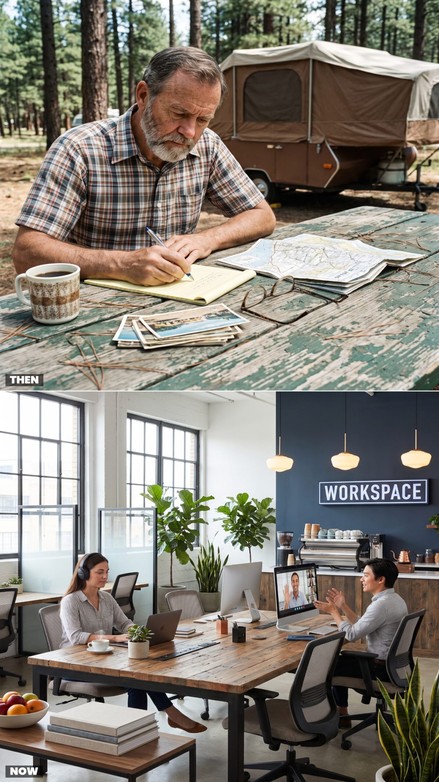 The Picnic-Table Workspace vs. Today's Dedicated Coworking Lounge