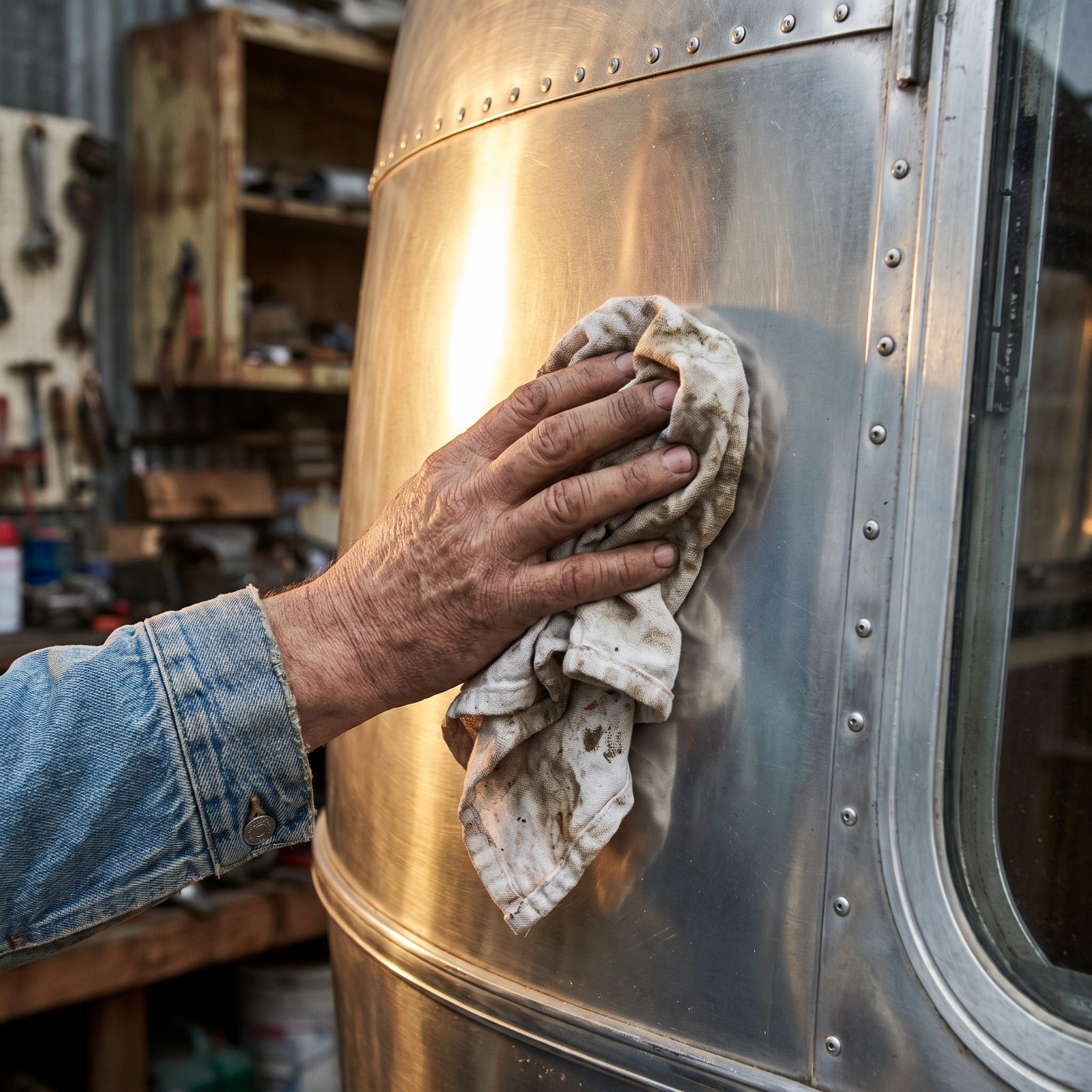 Polishing an Entire Aluminum Trailer by Hand