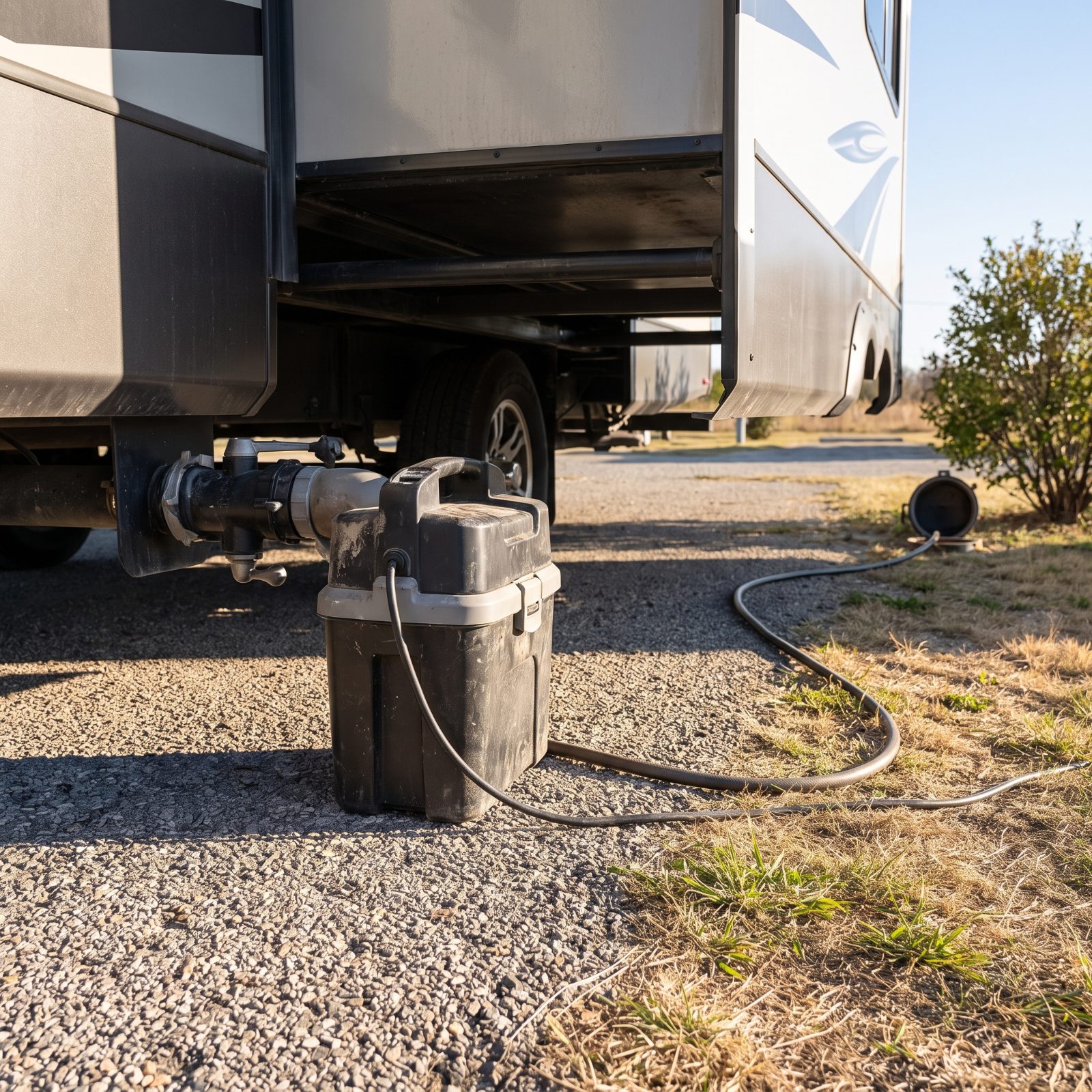 A Portable Sewer Macerator Pump for Distant Dump Connections