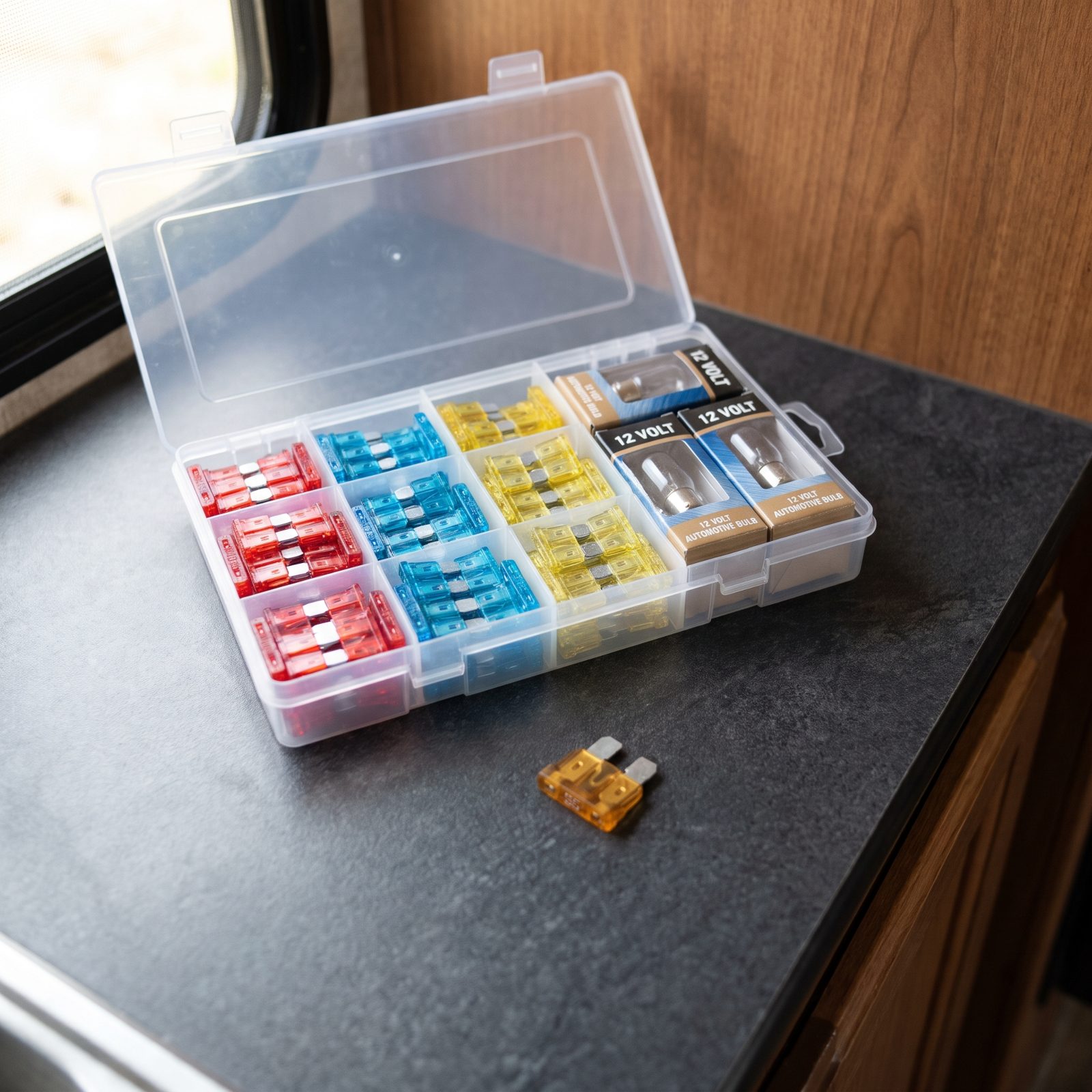 A Pouch of Spare Fuses and Bulbs