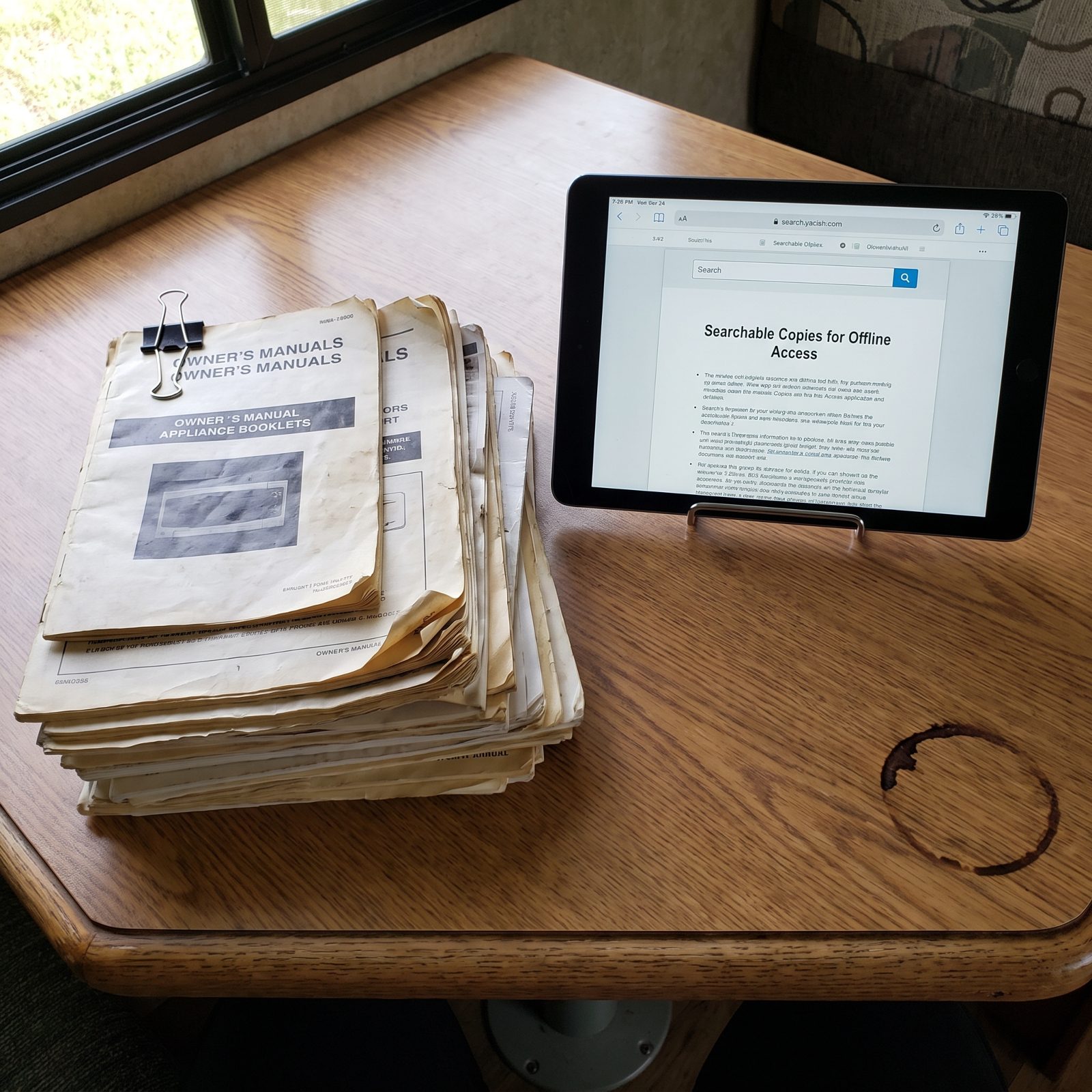 Printed RV Manuals: Keep Searchable Copies for Offline Access