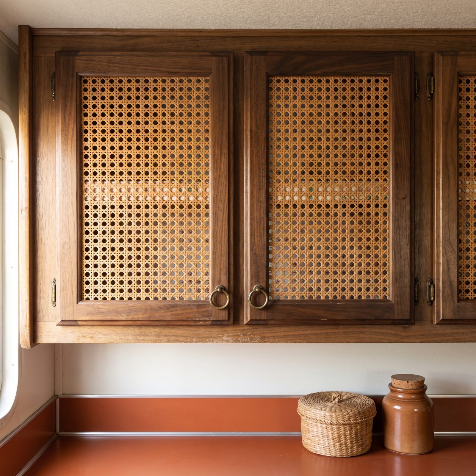 Rattan Cabinet Inserts That Let the Woodwork Breathe