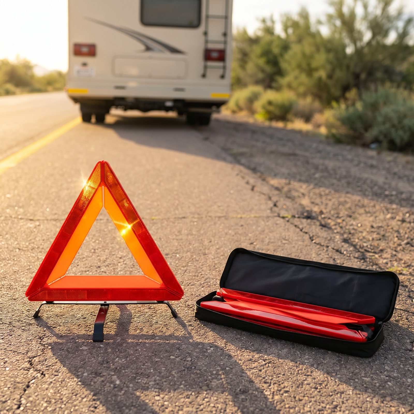 Reflective Warning Triangles for the Breakdown You Hope Never Comes