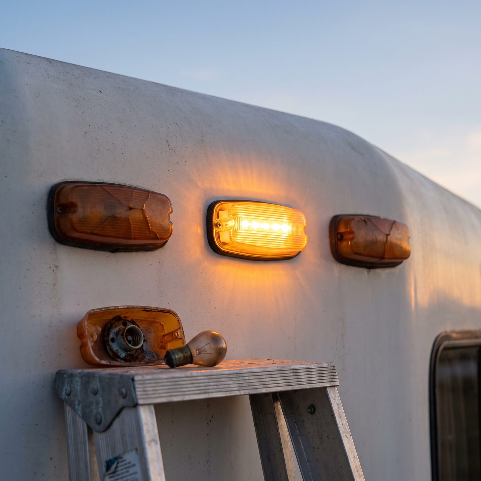 Replace Cloudy Clearance-Marker Lenses With Sealed LED Units