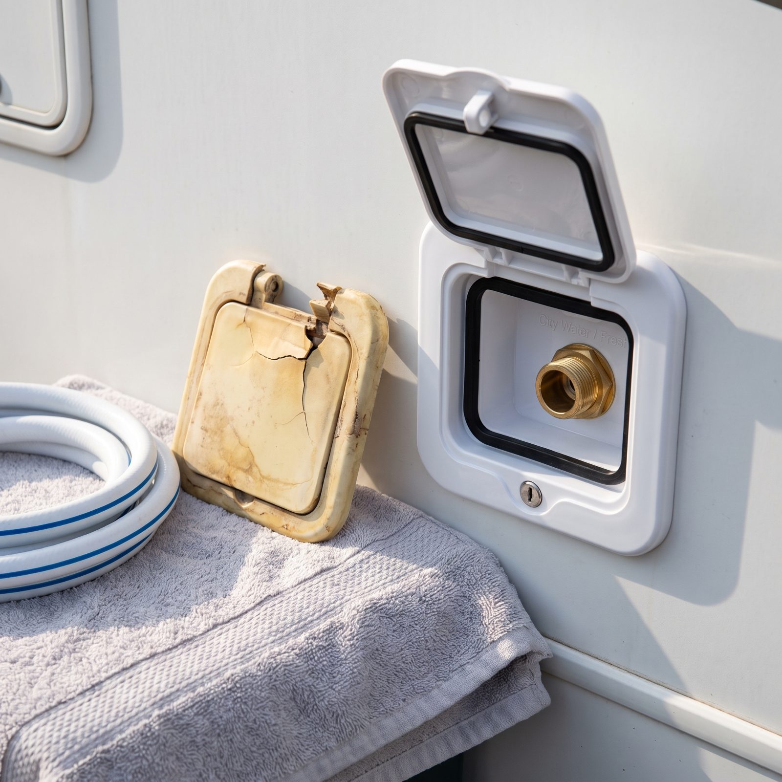 Replace a Cracked Fresh-Water Fill Hatch