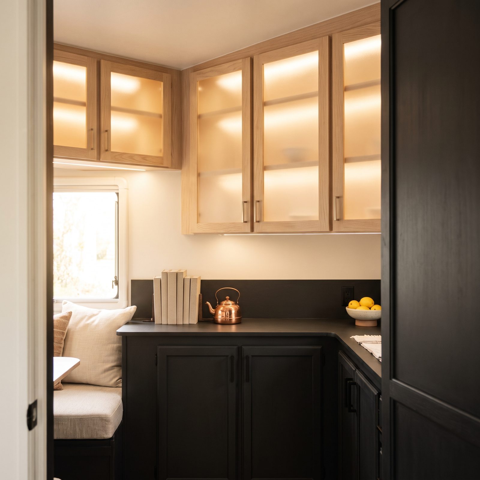Replace Solid Cabinet Panels With Translucent Acrylic Inserts