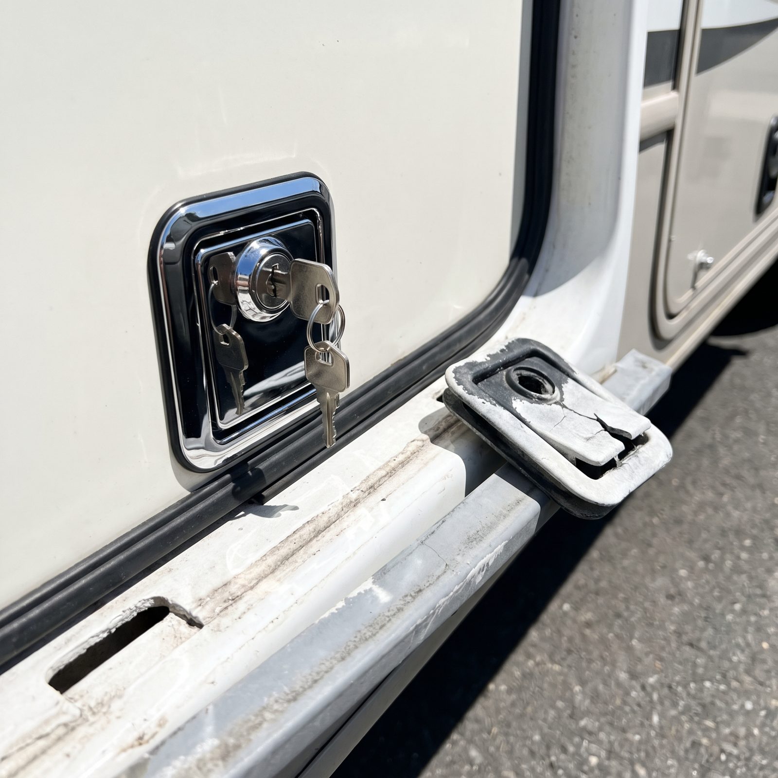 Replace Sun-Bleached Baggage-Door Latches