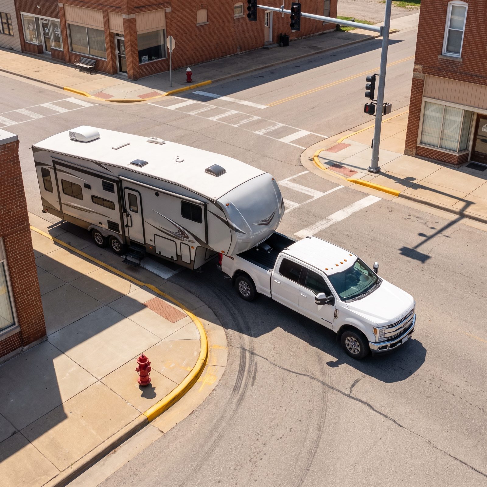 Right Turns With High Curbs and a Rear Axle That Cheats Inward