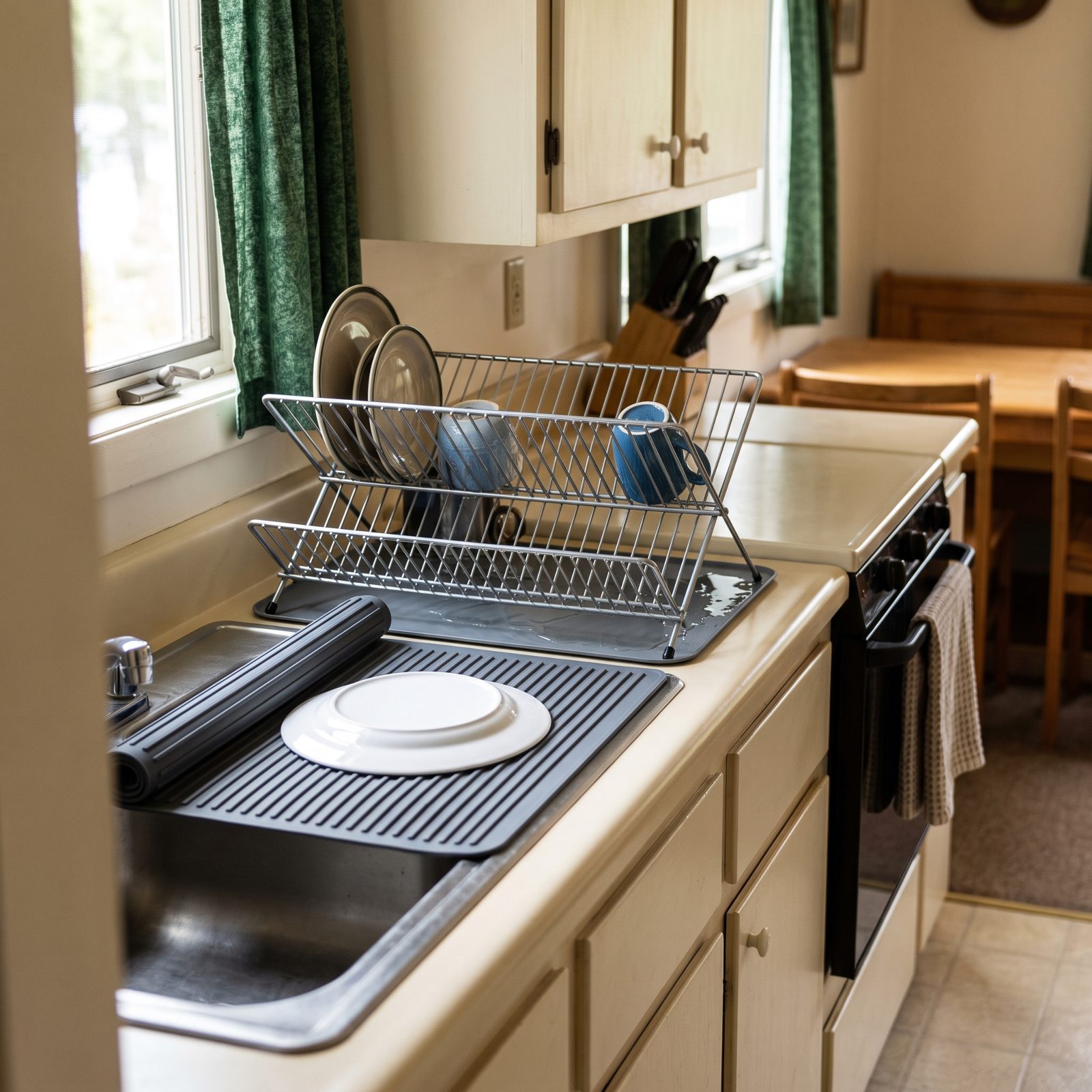 A Rigid Dish-Drying Rack: Switch to a Roll-Up Sink Rack