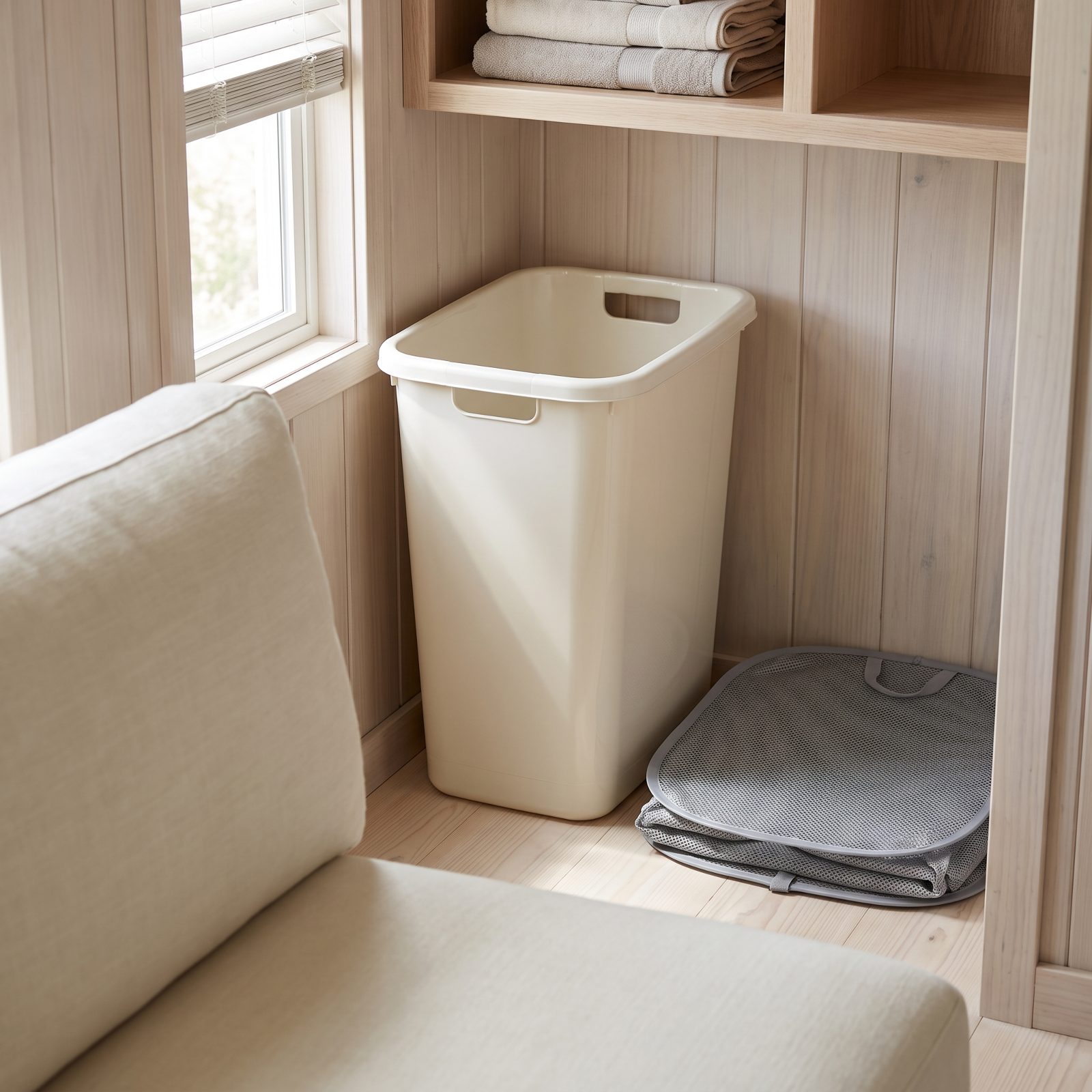 A Rigid Laundry Hamper That Wasted Space When Empty