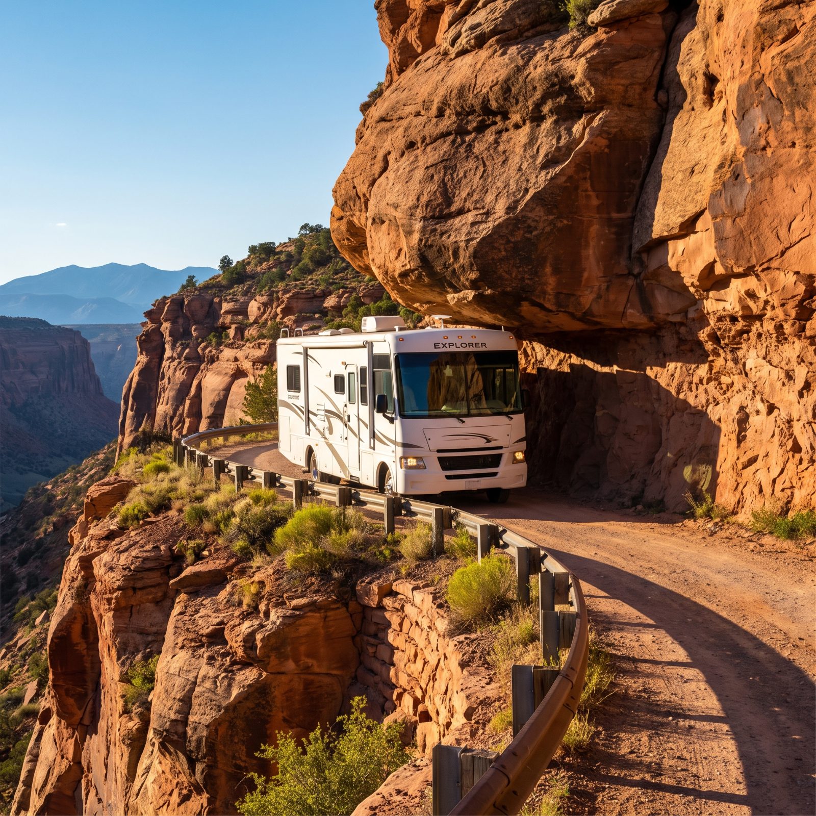 Rock Overhangs on Mountain Roads That Clip Your Upper Corner