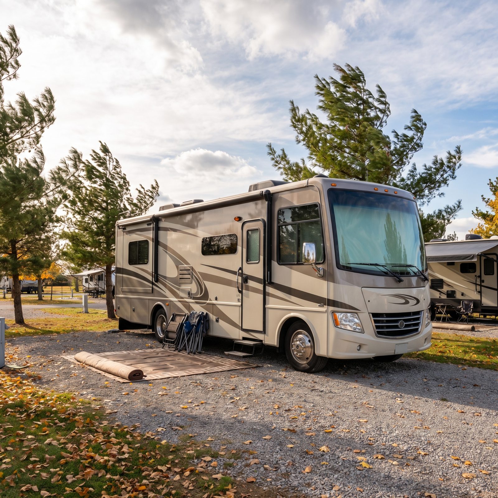 Roll the Awning In Any Time You Leave the Site