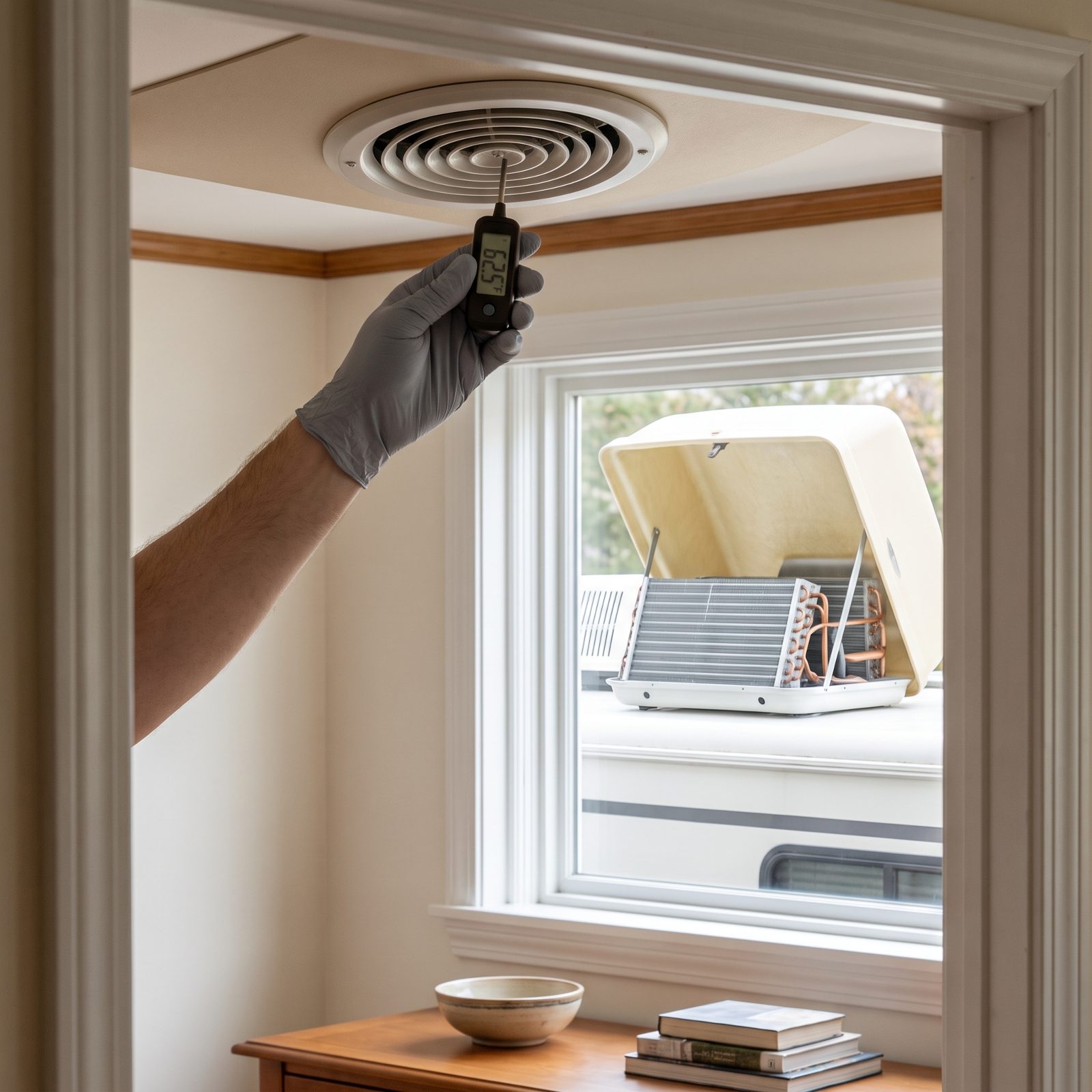 A Roof Air Conditioner With a Weak Temperature Drop