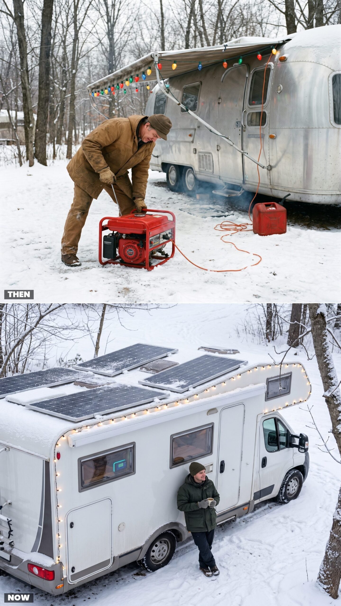 Rooftop Power: Generator-Only Camping vs. Solar Panels and Lithium Batteries