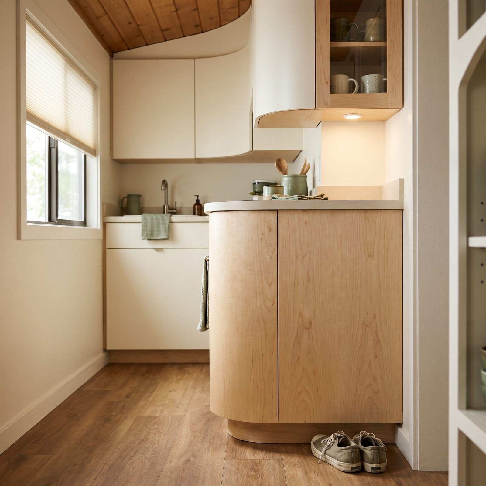 Round Off Those Sharp Cabinet Corners and Watch the Aisle Grow