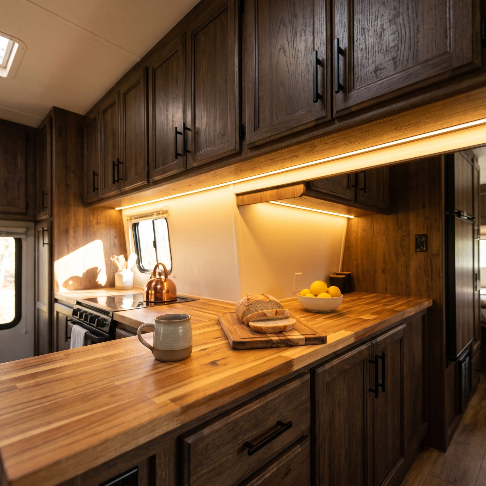 Run LED Strip Lighting Beneath Every Upper Cabinet