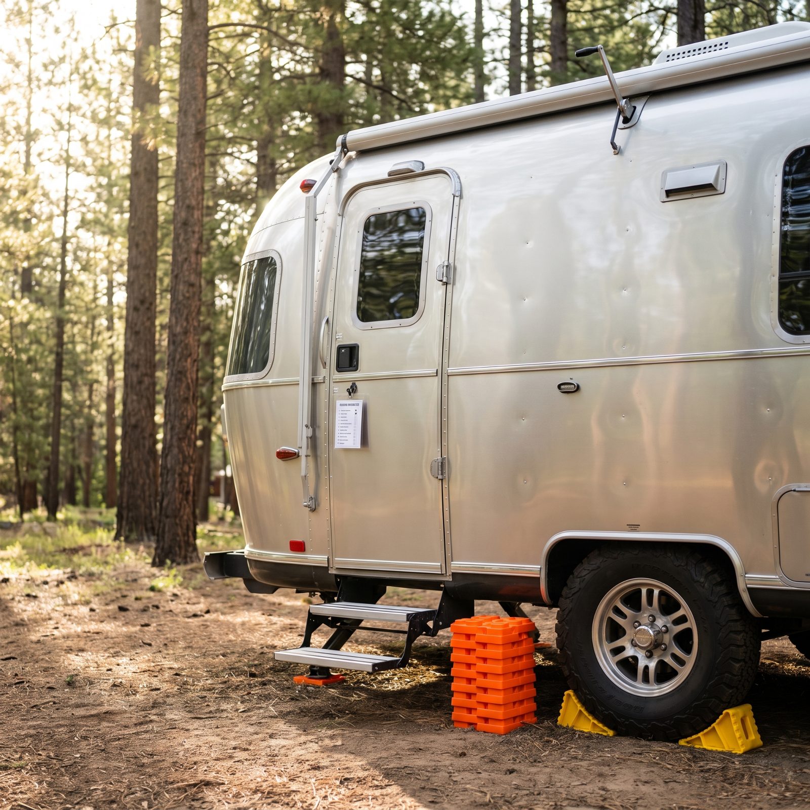 Run a Pack-Down Checklist for Antennas, Vents, Steps, and Leveling Gear
