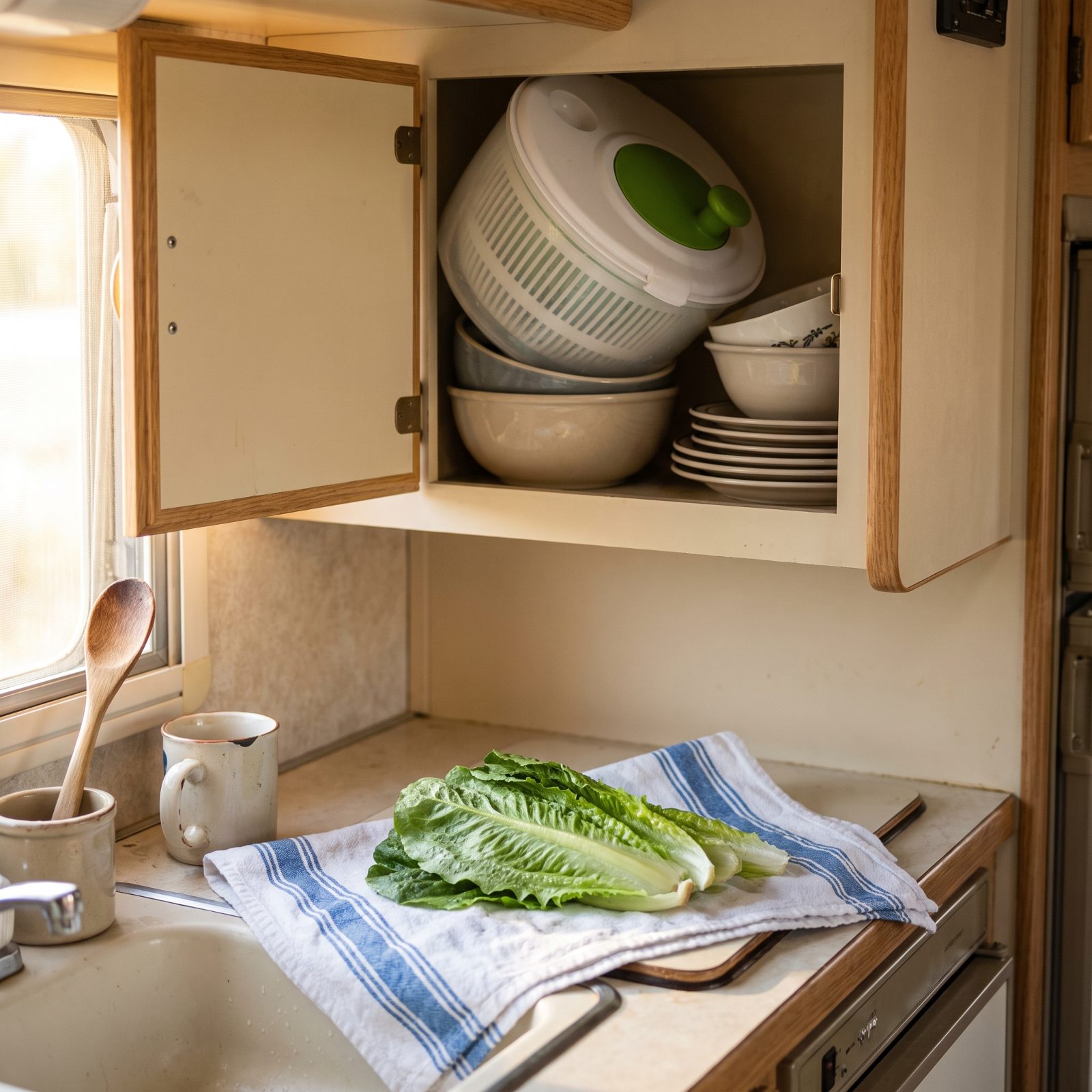 A Salad Spinner: Dry Greens in a Clean Kitchen Towel Instead