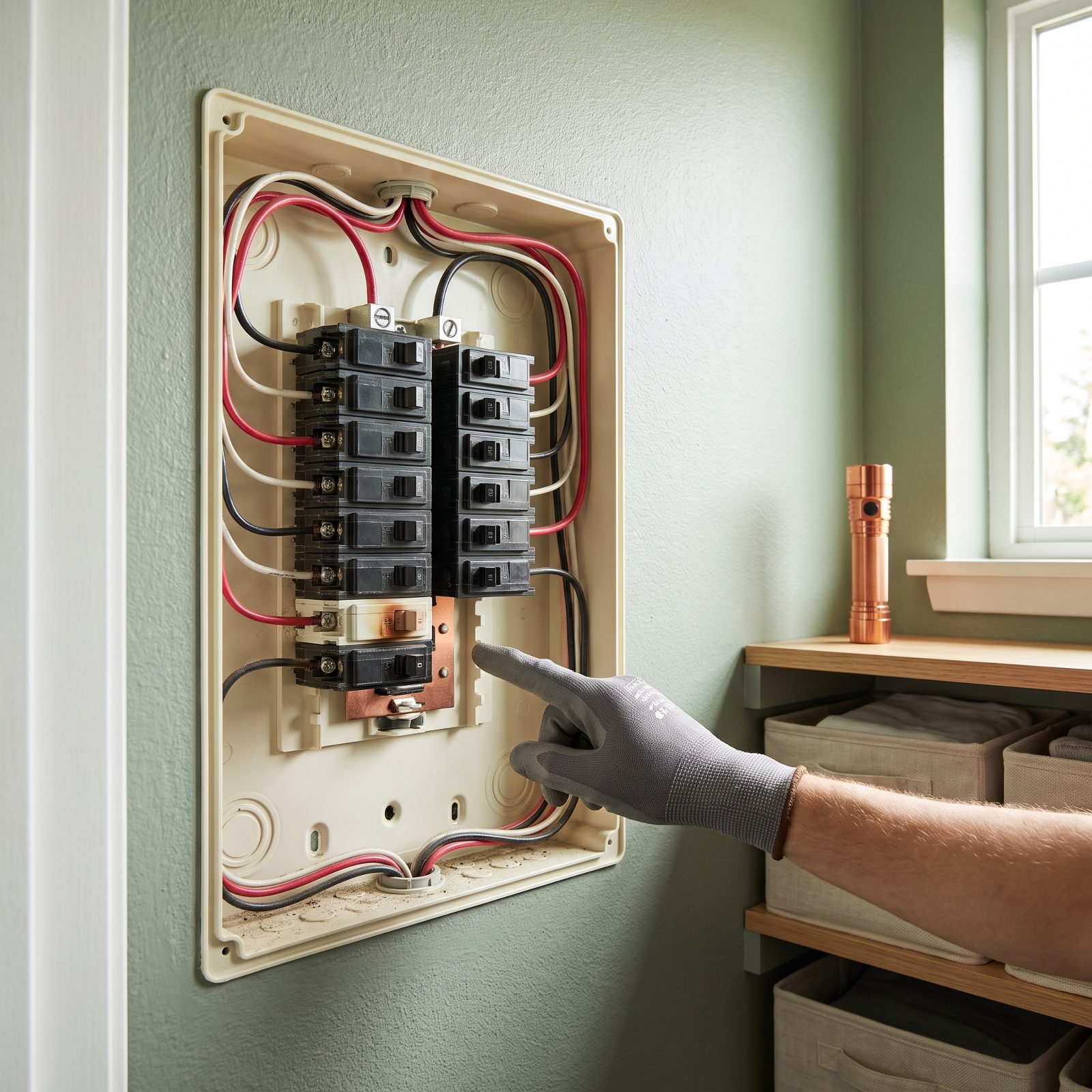 Scorch Marks or Heat Discoloration Inside the Breaker Panel