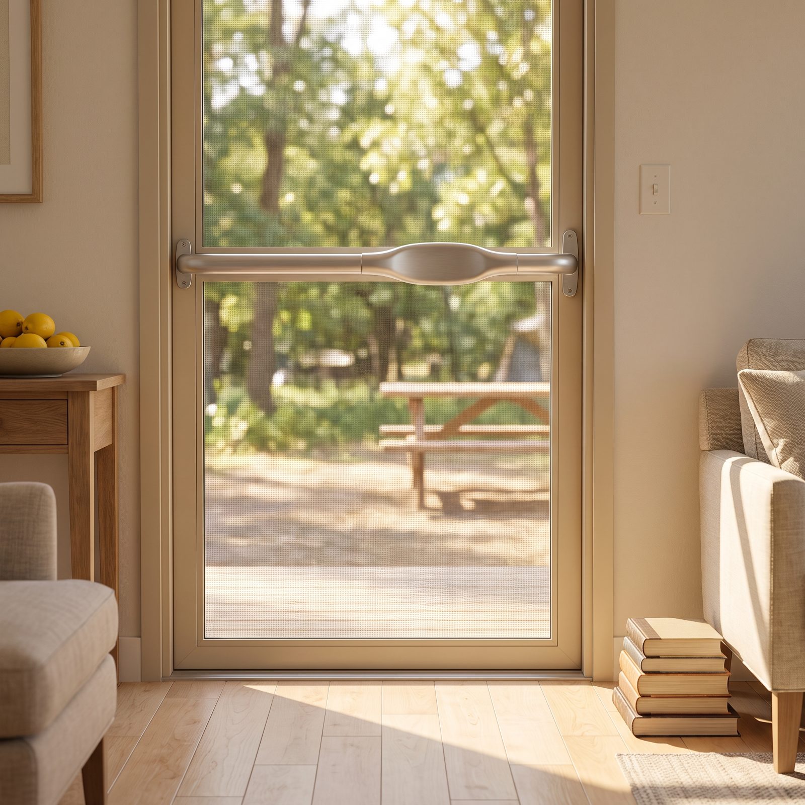 A Screen-Door Crossbar That Gives Your Hand Something to Push Besides the Mesh