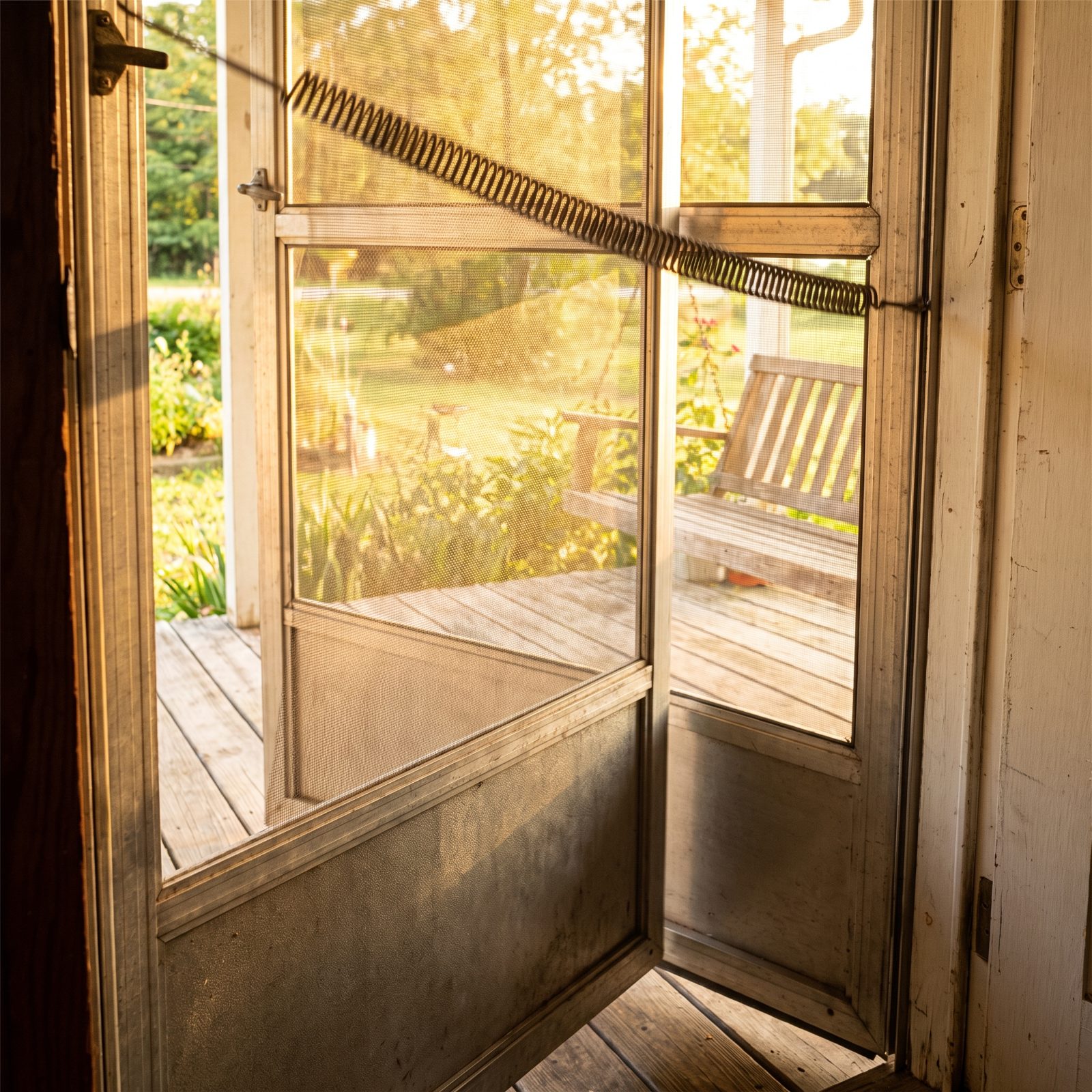 The Screen Door With a Spring Closer