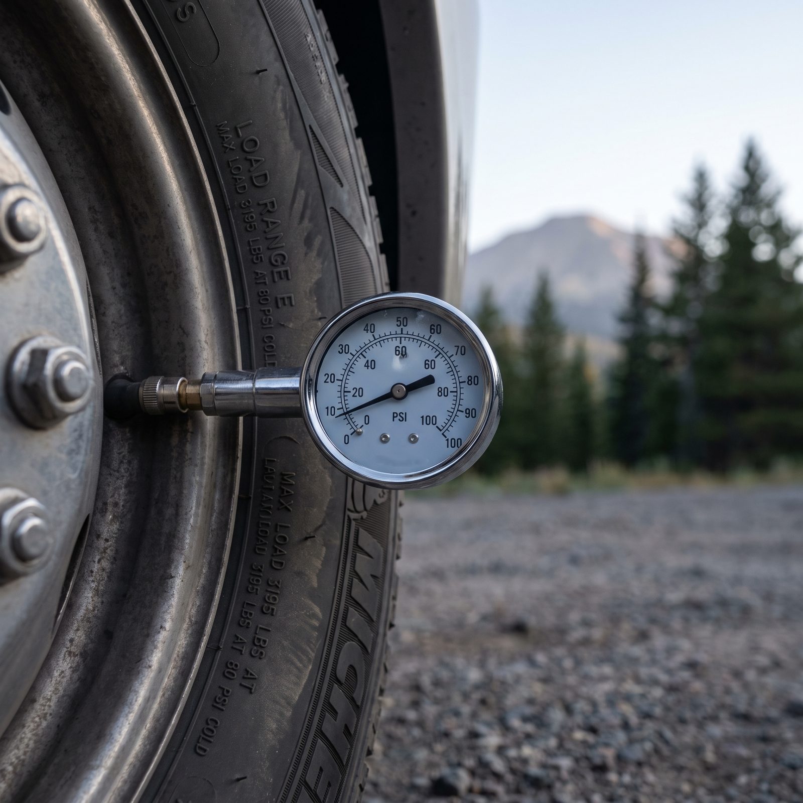 Set Cold Tire Pressures for the RV's Actual Loaded Weight