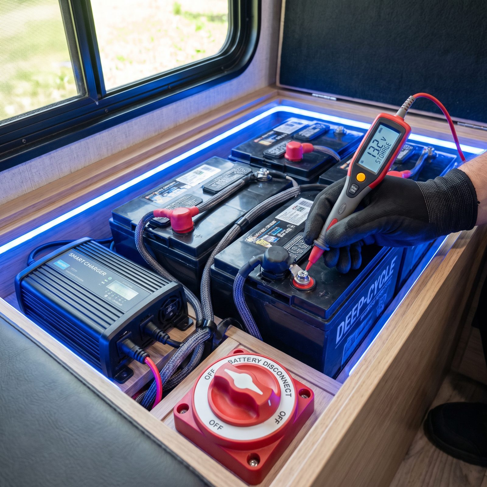 Set House Batteries to the Correct Storage Charge and Disconnect Parasitic Loads