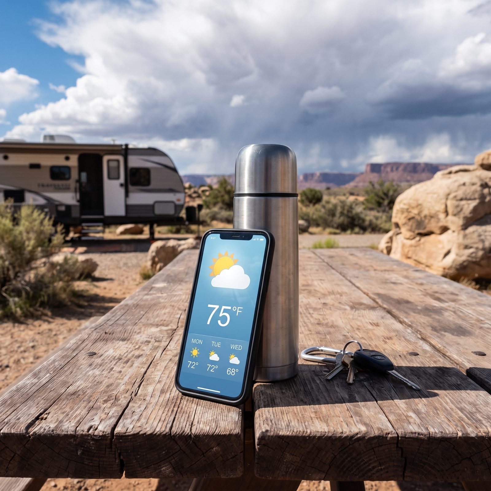 Set the Weather App to the Campsite's Exact Location