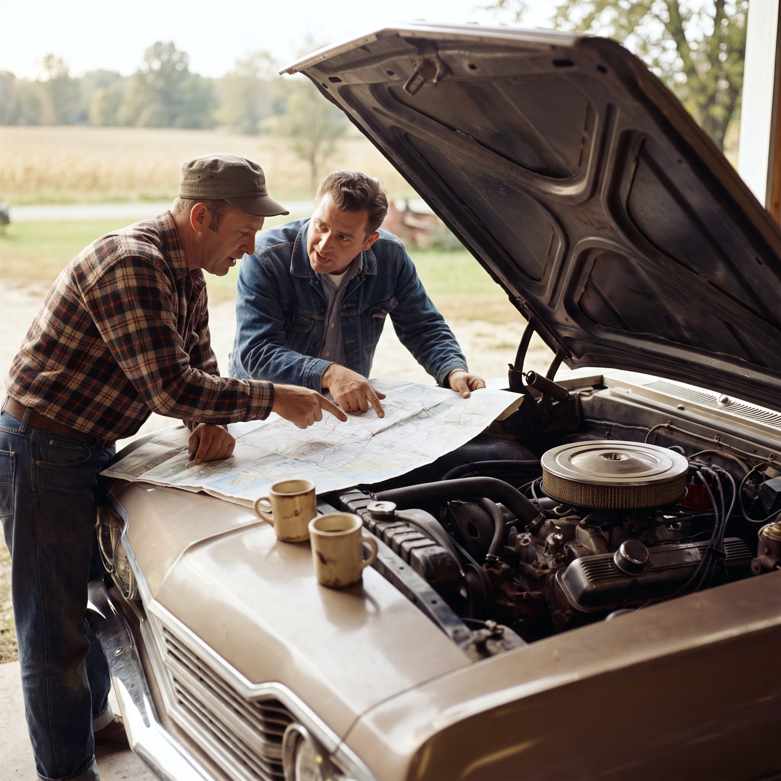 Sharing Local Road Advice Over the Hood of a Car
