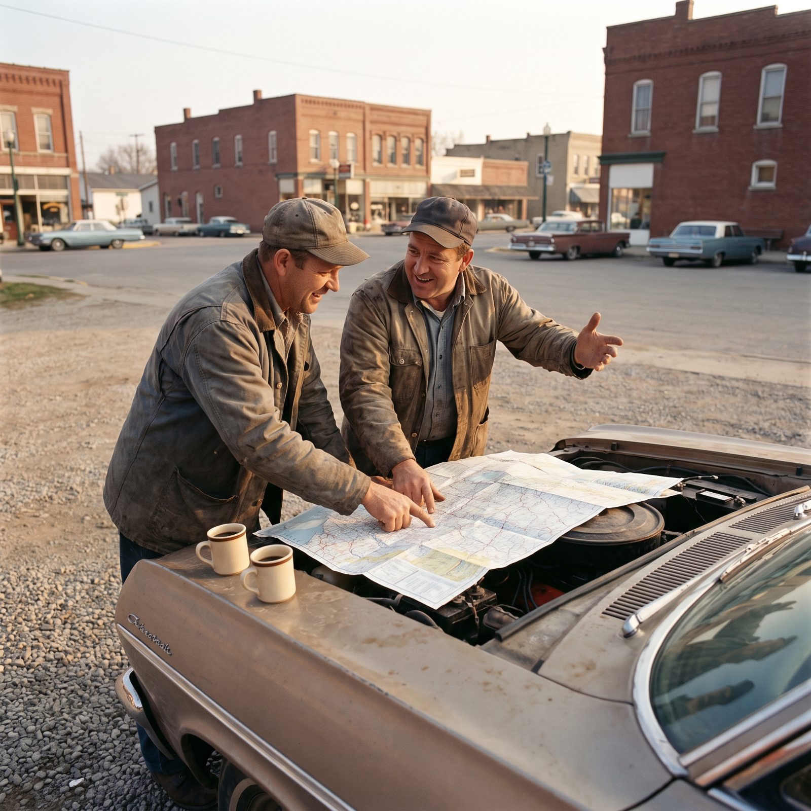 Sharing Local Road Advice Over the Hood of a Car