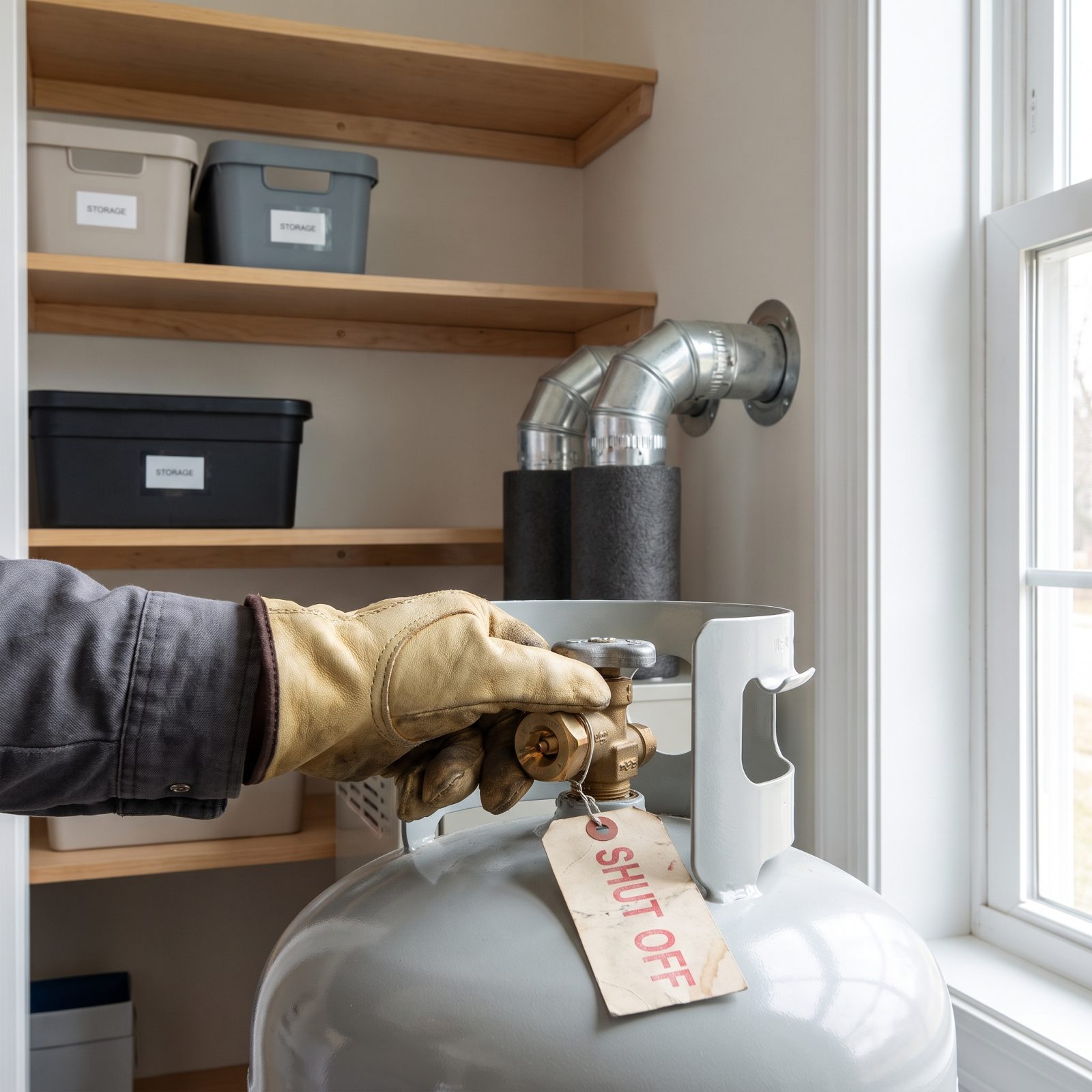 Shut Off the Propane and Inspect the Furnace Intake and Exhaust