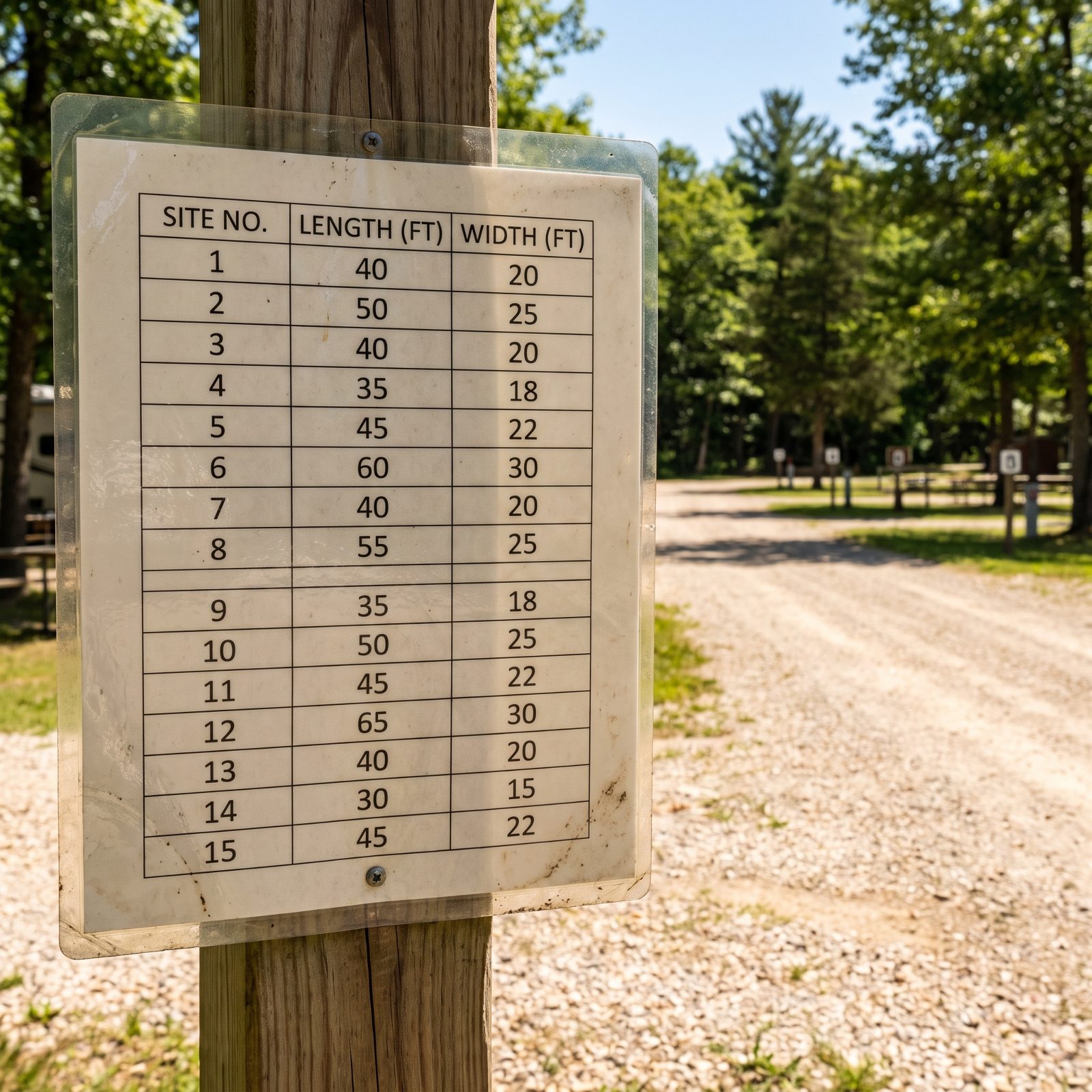 Site Dimensions Are Listed Clearly, Not Buried in Fine Print