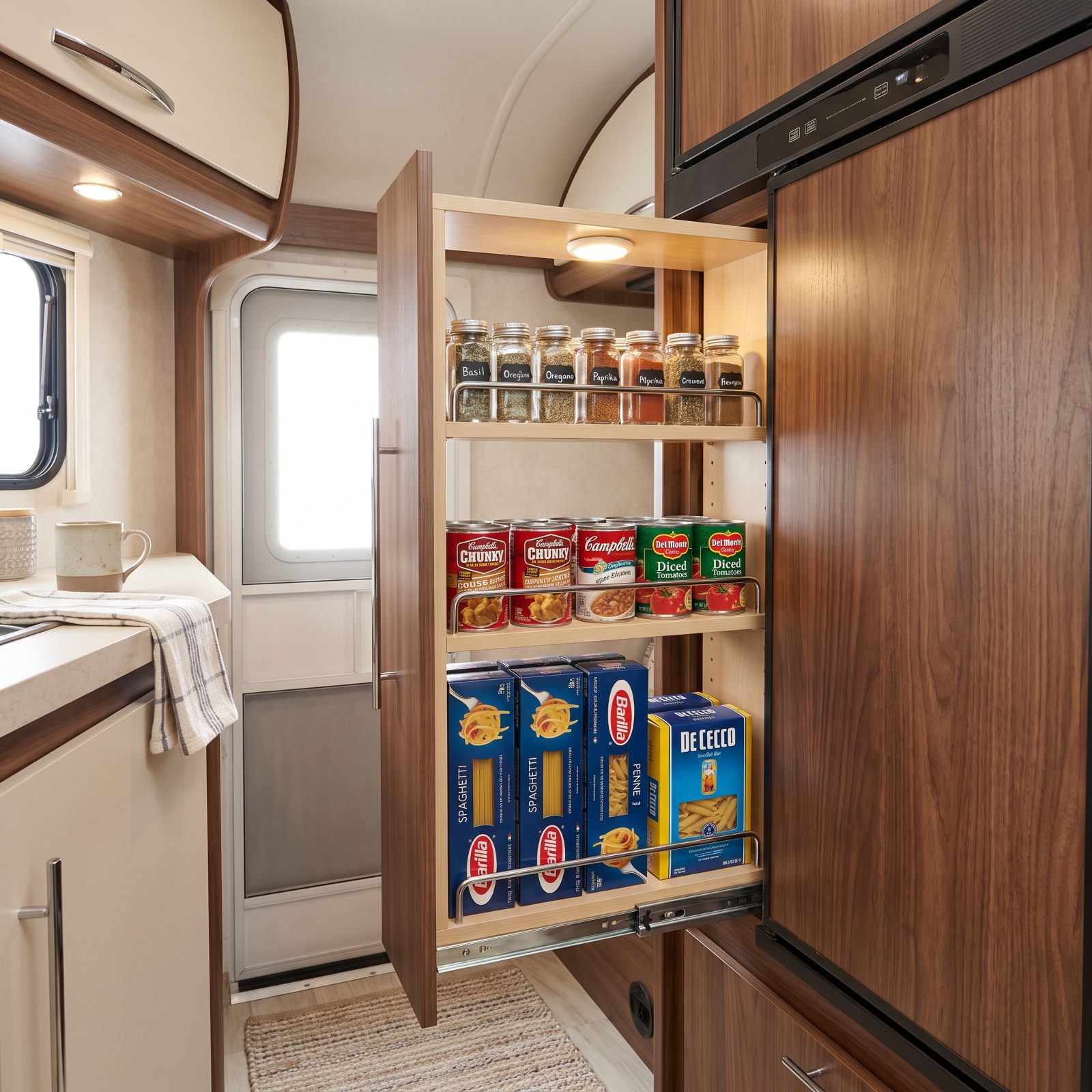 Slide a Narrow Pull-Out Pantry Into That Dead Cabinet Gap