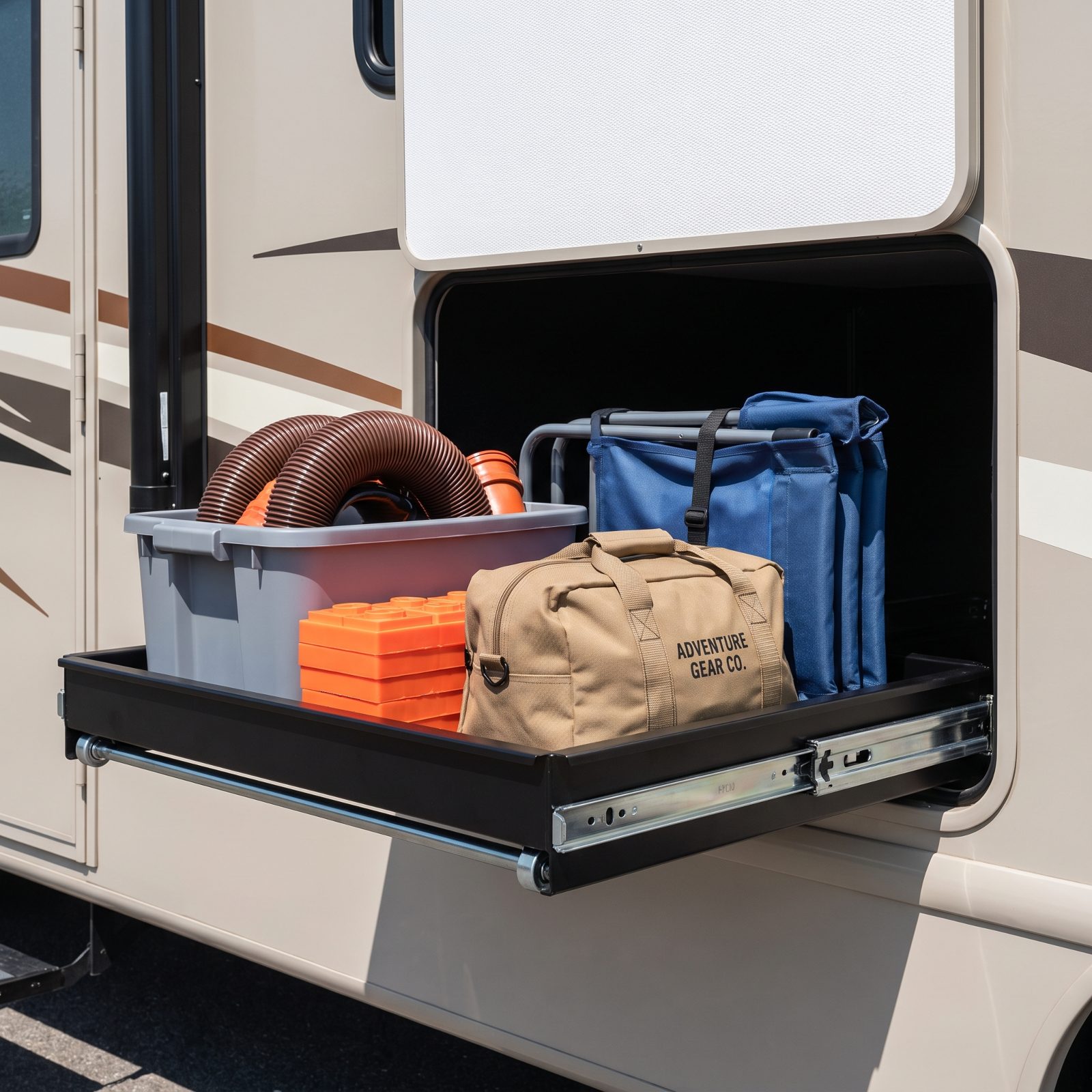 A Sliding Cargo Tray for Deep Pass-Through Compartments