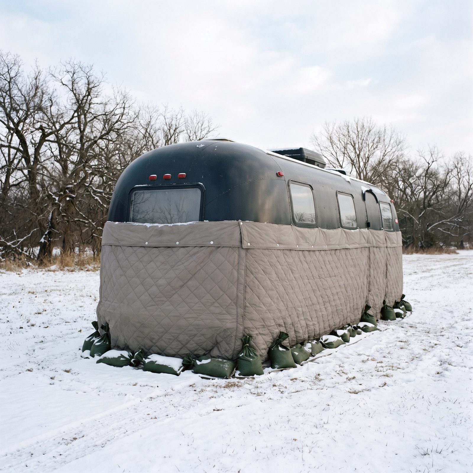 A Snap-On Insulated Skirt Around the RV Undercarriage