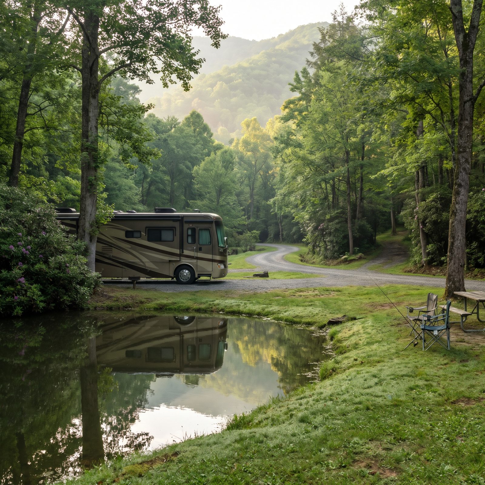 Spacious Skies Bear Den: Right Off the Parkway, With a Gravel Catch