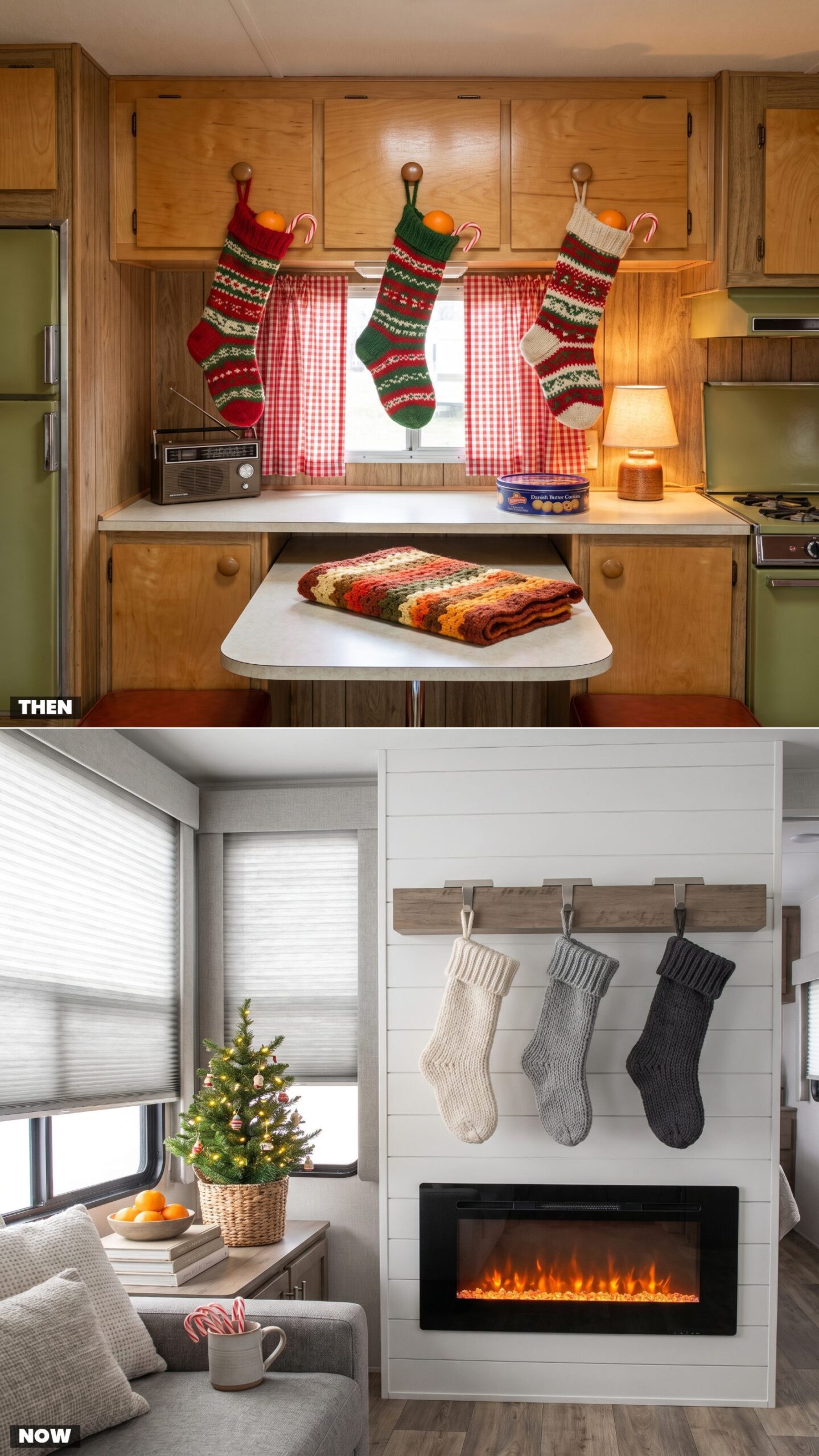 Stockings in the RV: Cabinet Knobs vs. Electric Fireplace Mantels