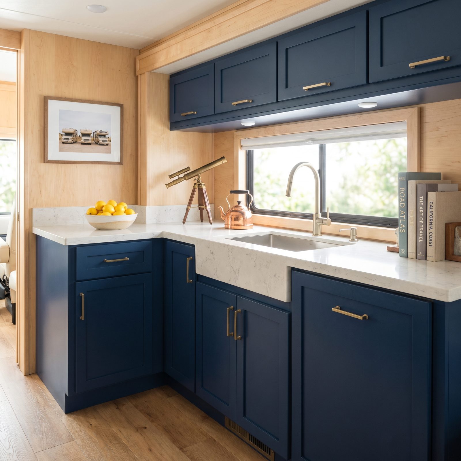 After Three Beige Rigs, Blue Cabinets Feel Like Fate