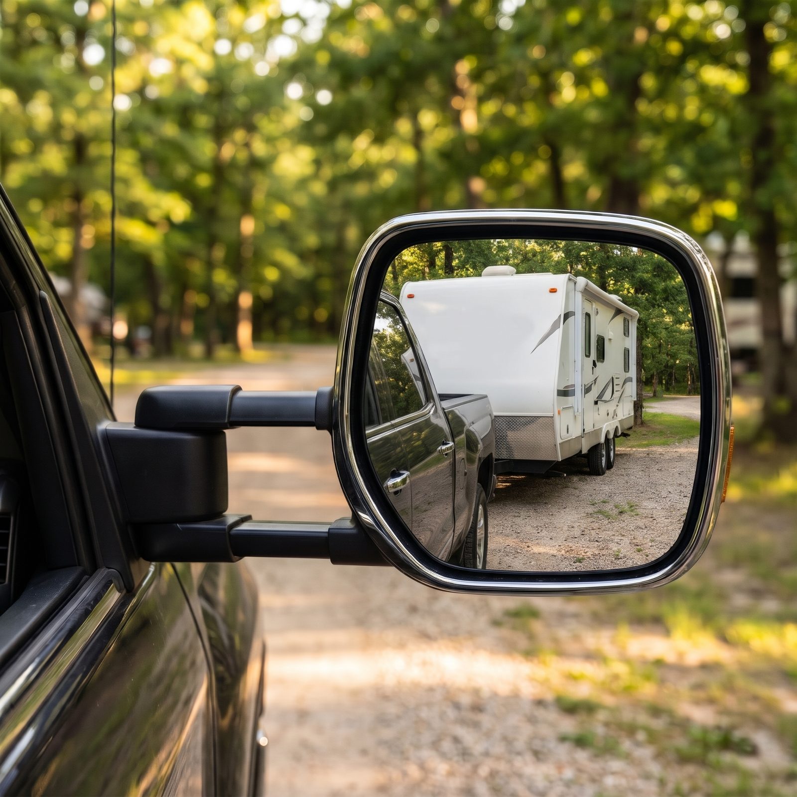 Towing With Mirrors Never Adjusted for the Trailer