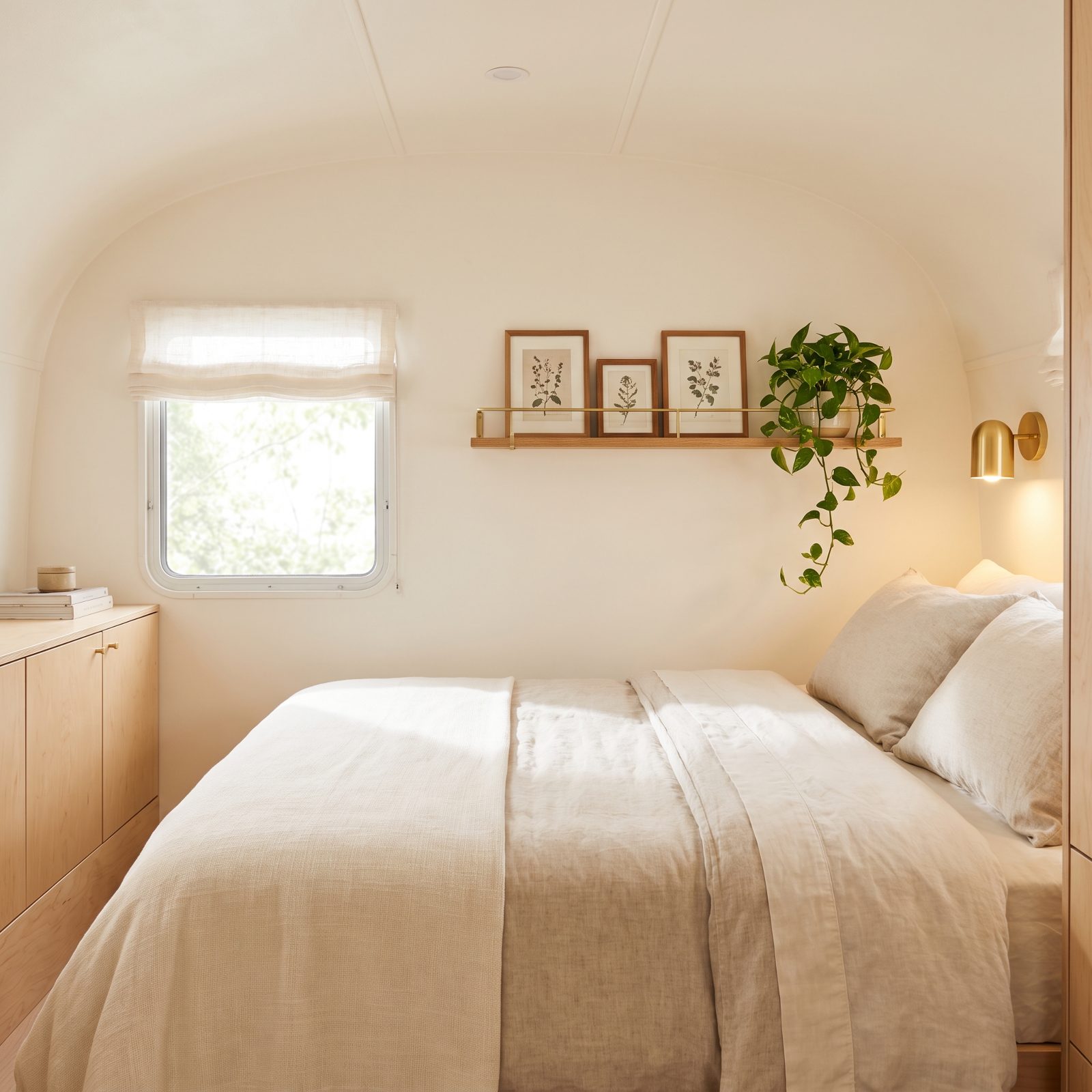 Trade the Heavy Overhead Cabinets for One Slim Picture Ledge