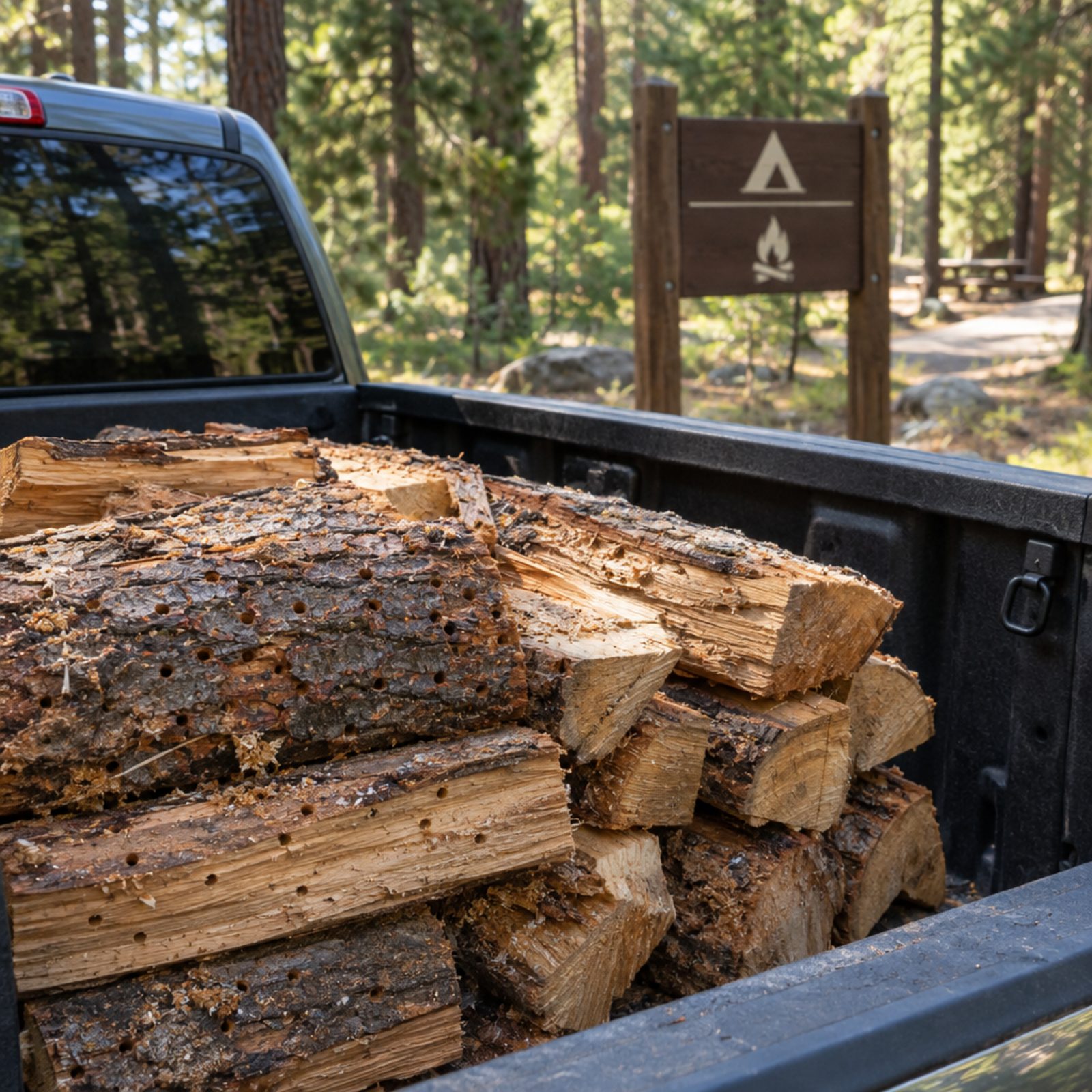 Transporting Outside Firewood Can Spread Invasive Insects