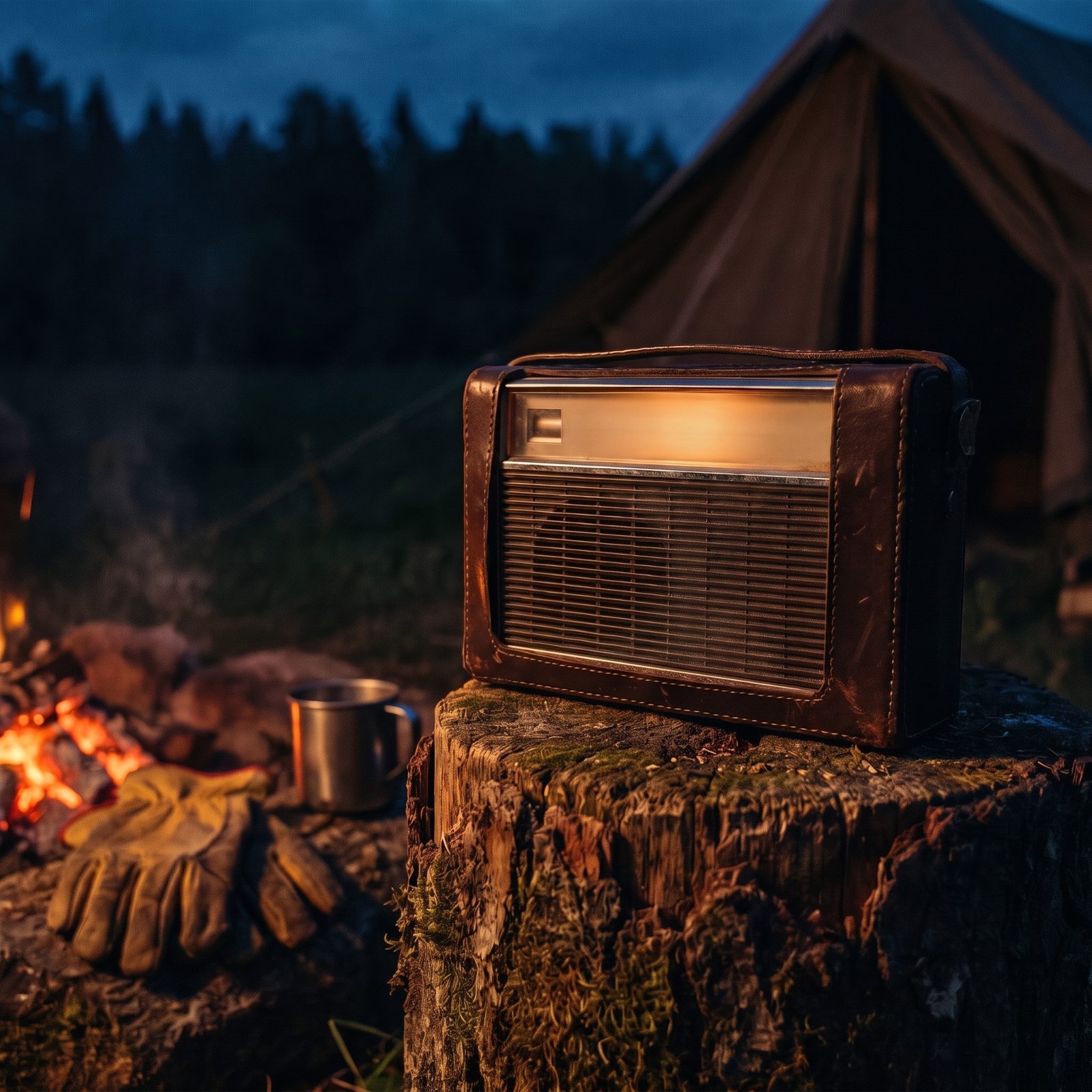 Tuning In a Baseball Game on a Transistor Radio After Sunset