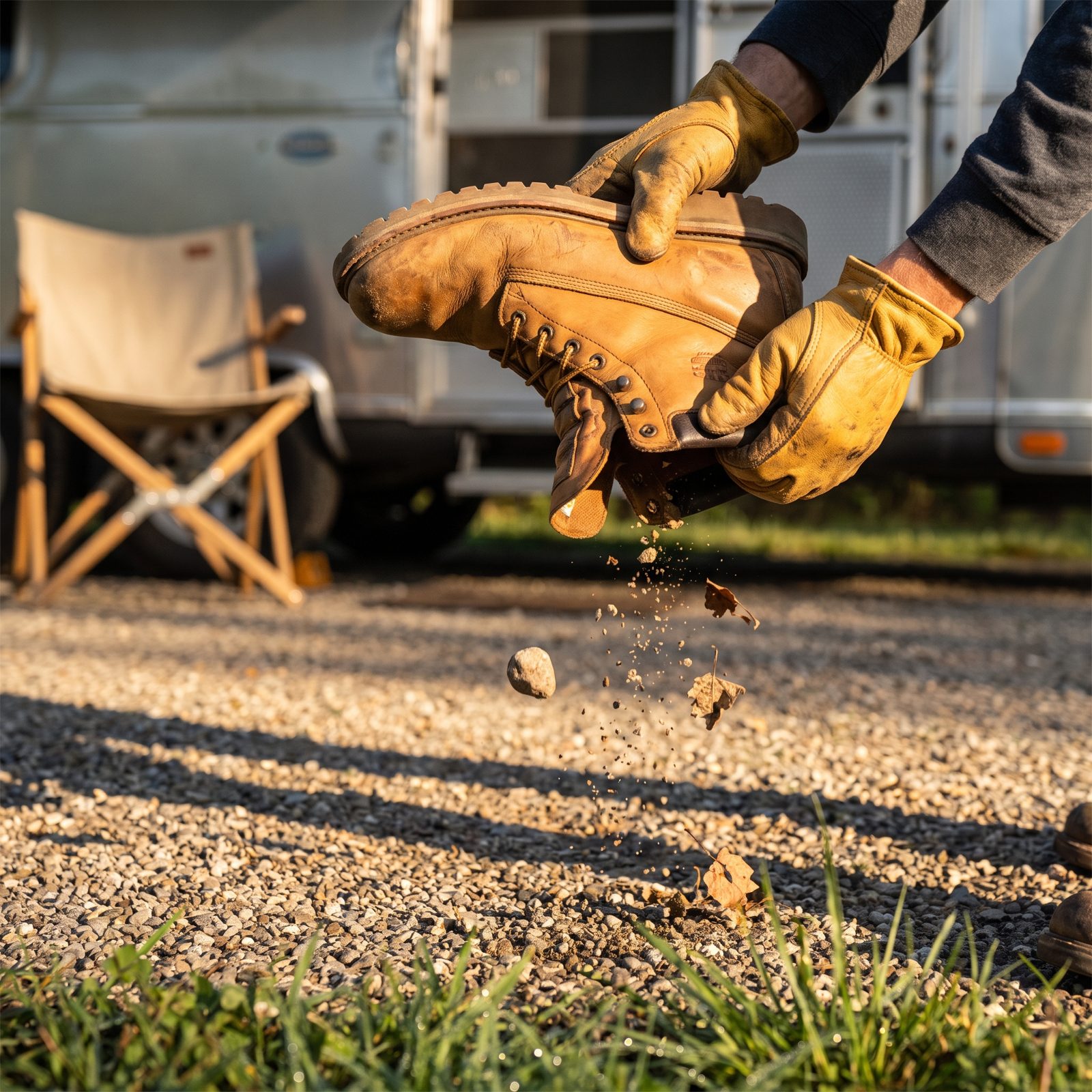 Turn Outdoor Shoes Over and Shake Them Before Putting Them On