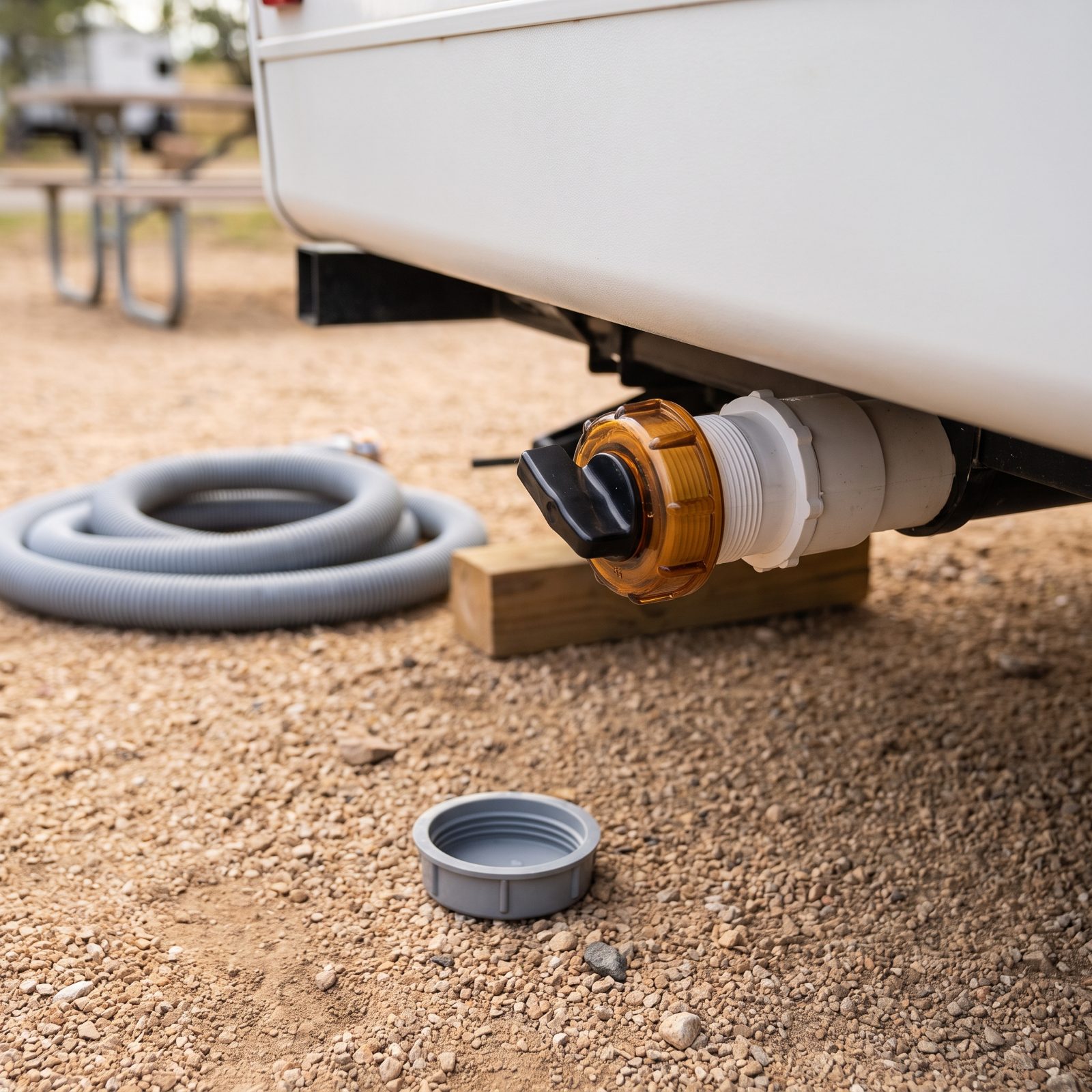 A Twist-On Waste Valve That Backs Up Your Main Gate Against Surprise Spills