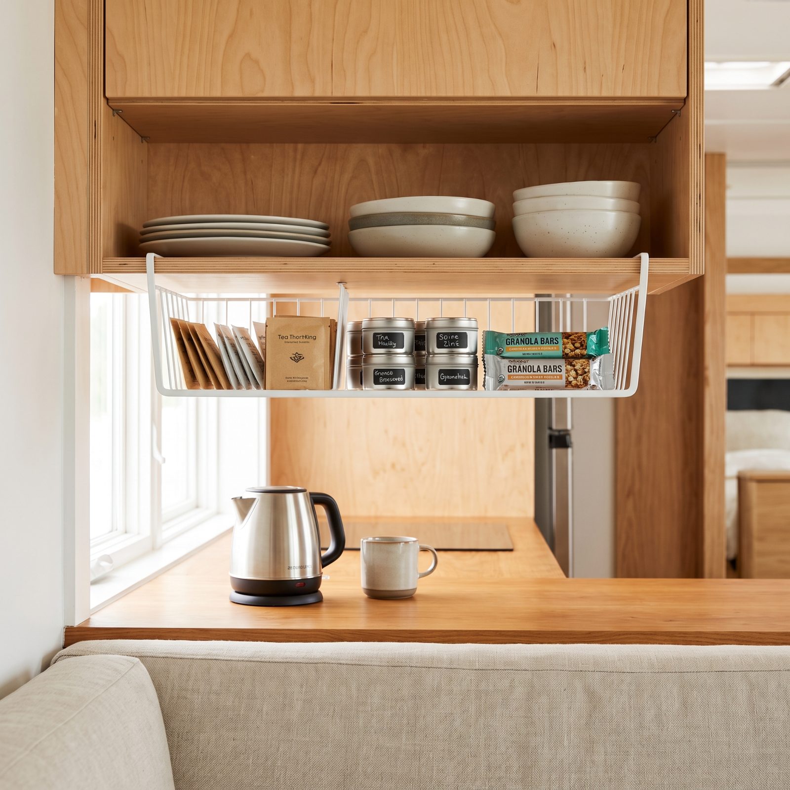 Use Under-Shelf Baskets to Capture Wasted Cabinet Space