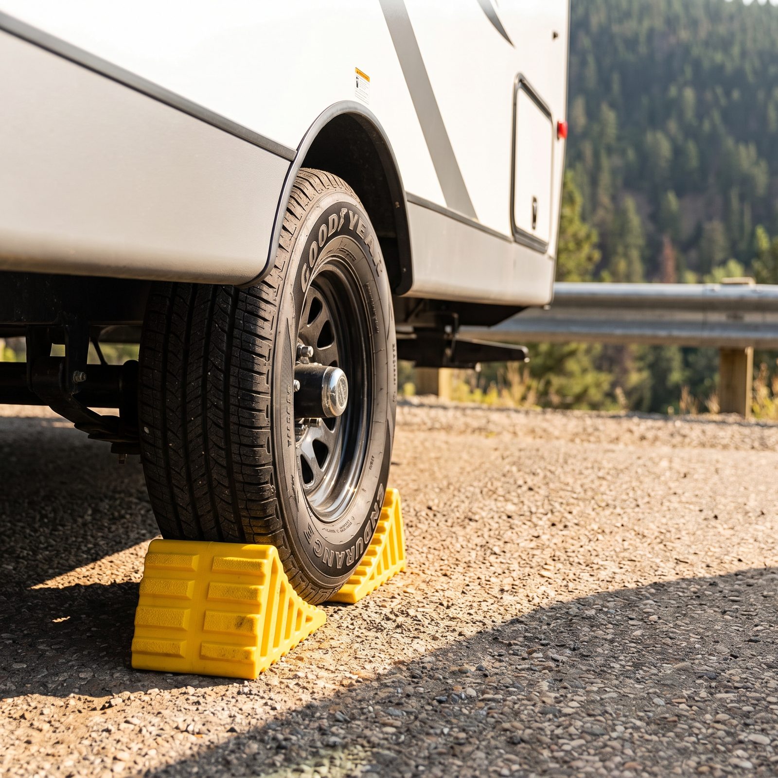 Use Wheel Chocks Whenever You Stop on a Steep Grade