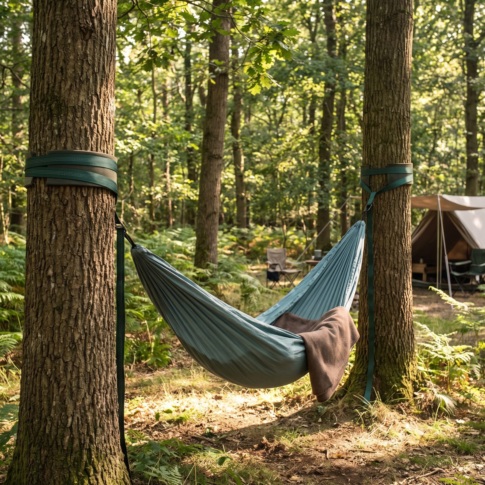 Use Wide, Tree-Safe Hammock Straps Instead of Nails or Staples