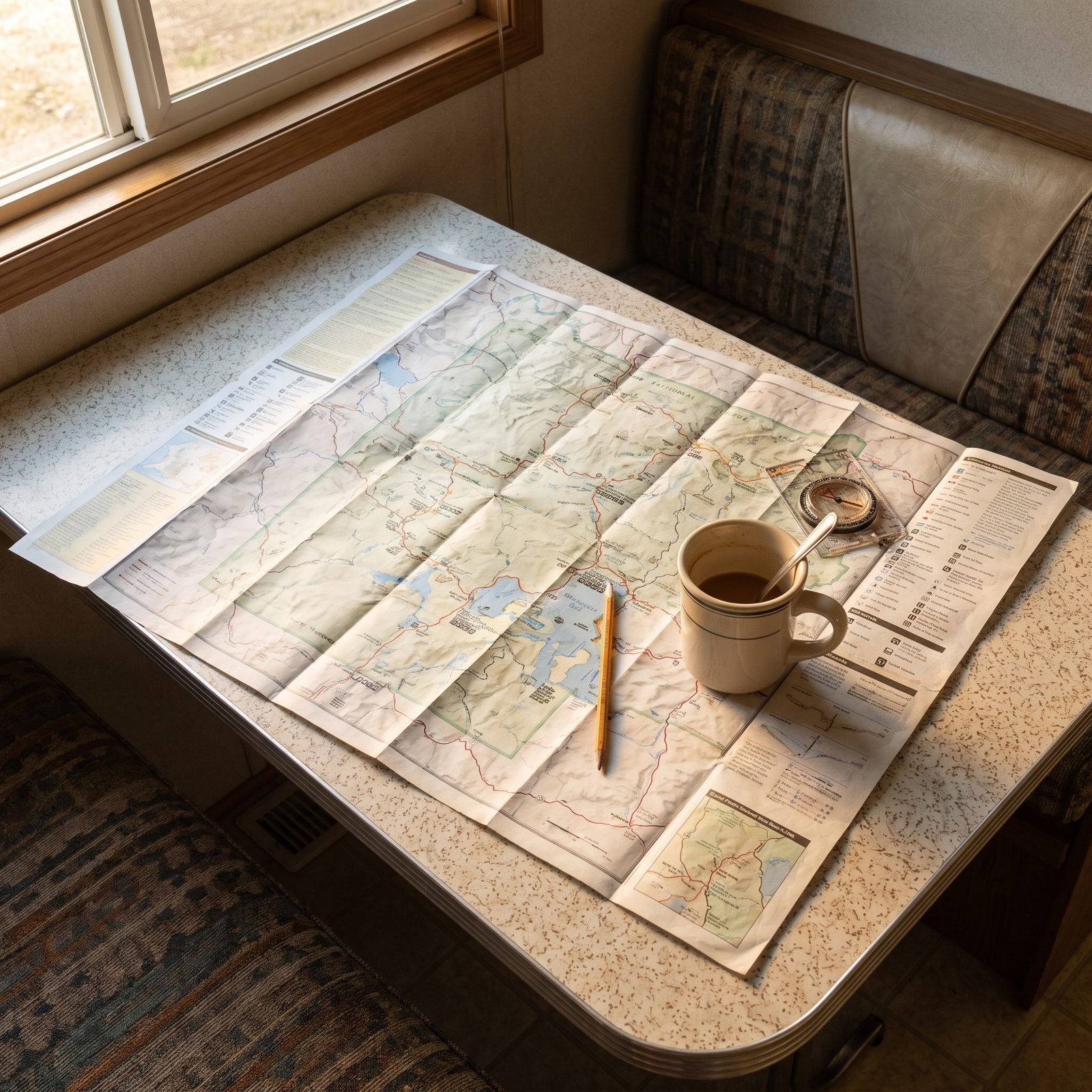 Using Paper Maps at the Dinette