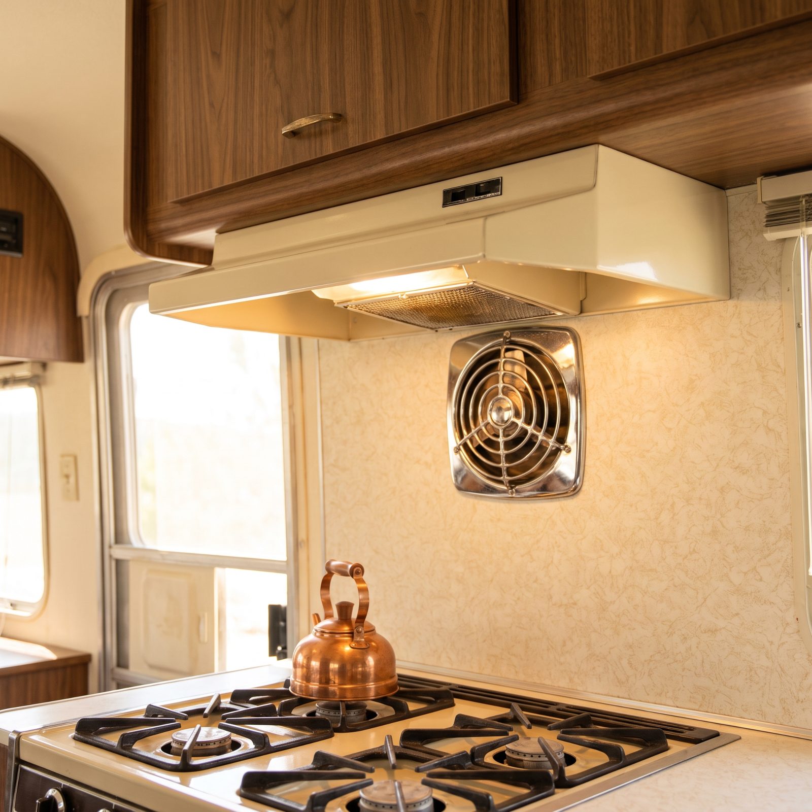 A Vented Range Hood Over the Stove