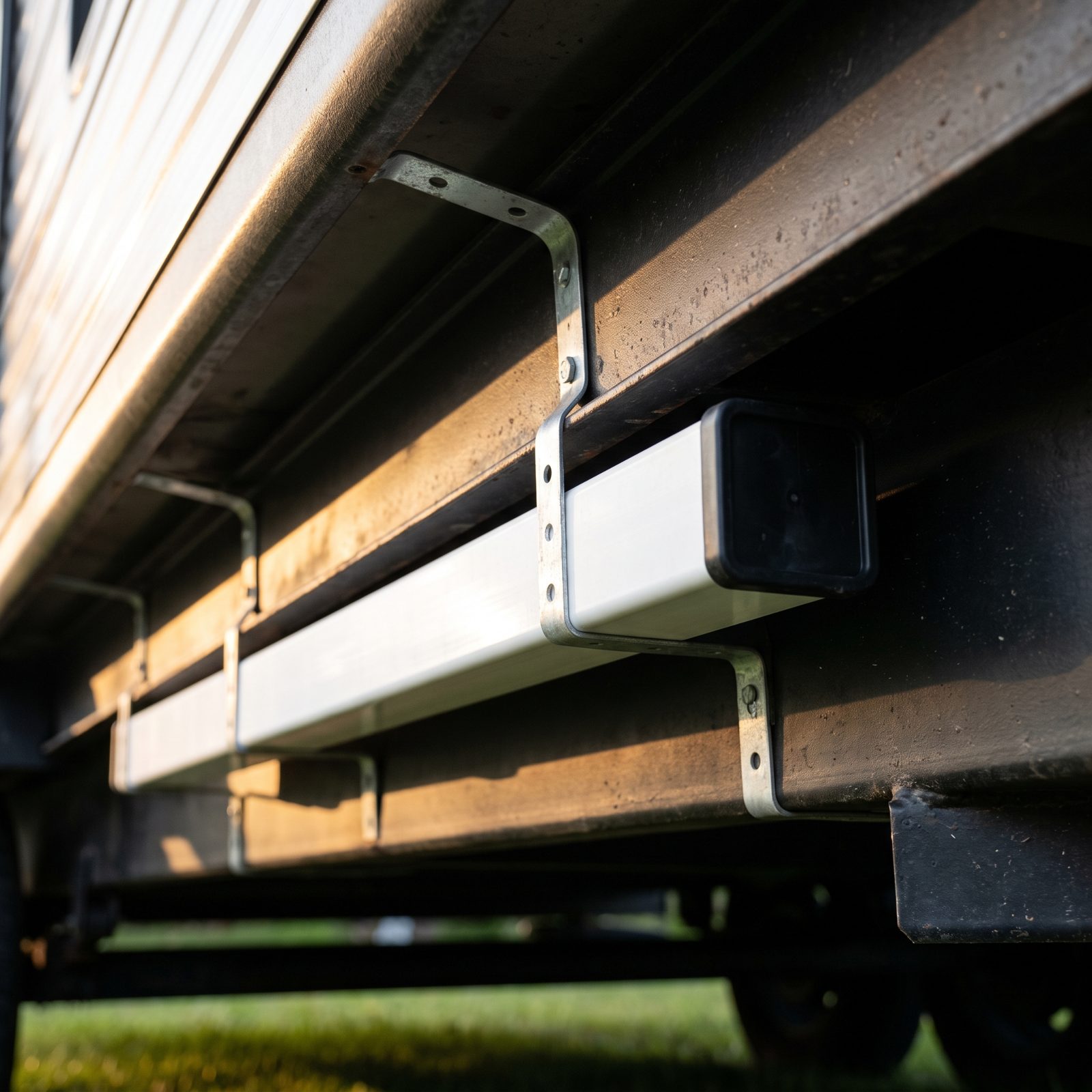 A Vinyl Fence-Post Turned Sewer-Hose Carrier Mounted Under the Belly